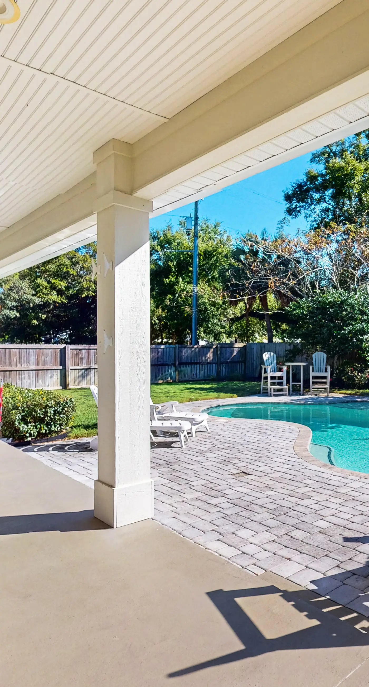 Contemporary dog-friendly retreat with pool & patio - near shops & attractions