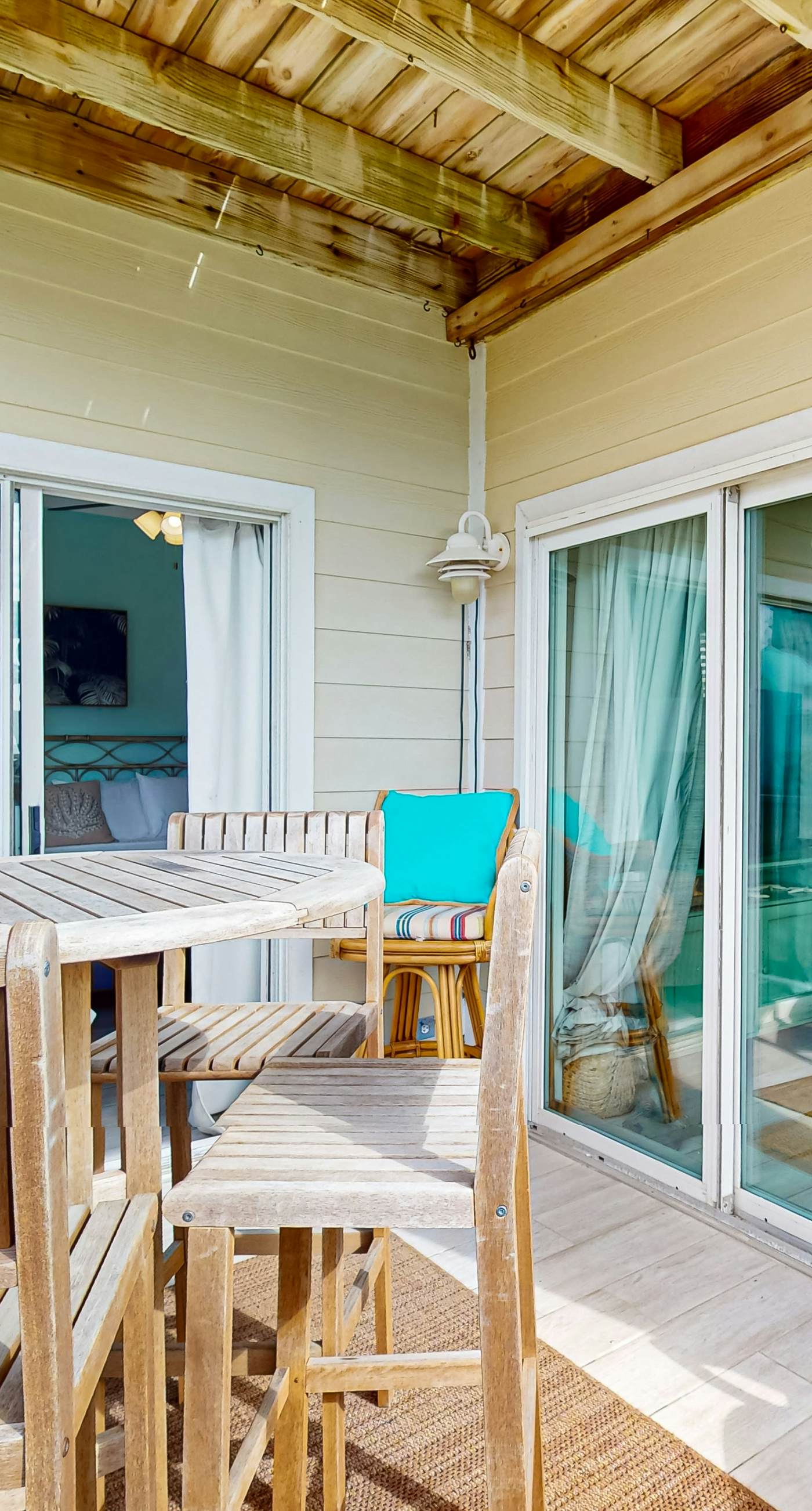 Condo with partial bay view, onsite fishing dock, beach access, & shared pool