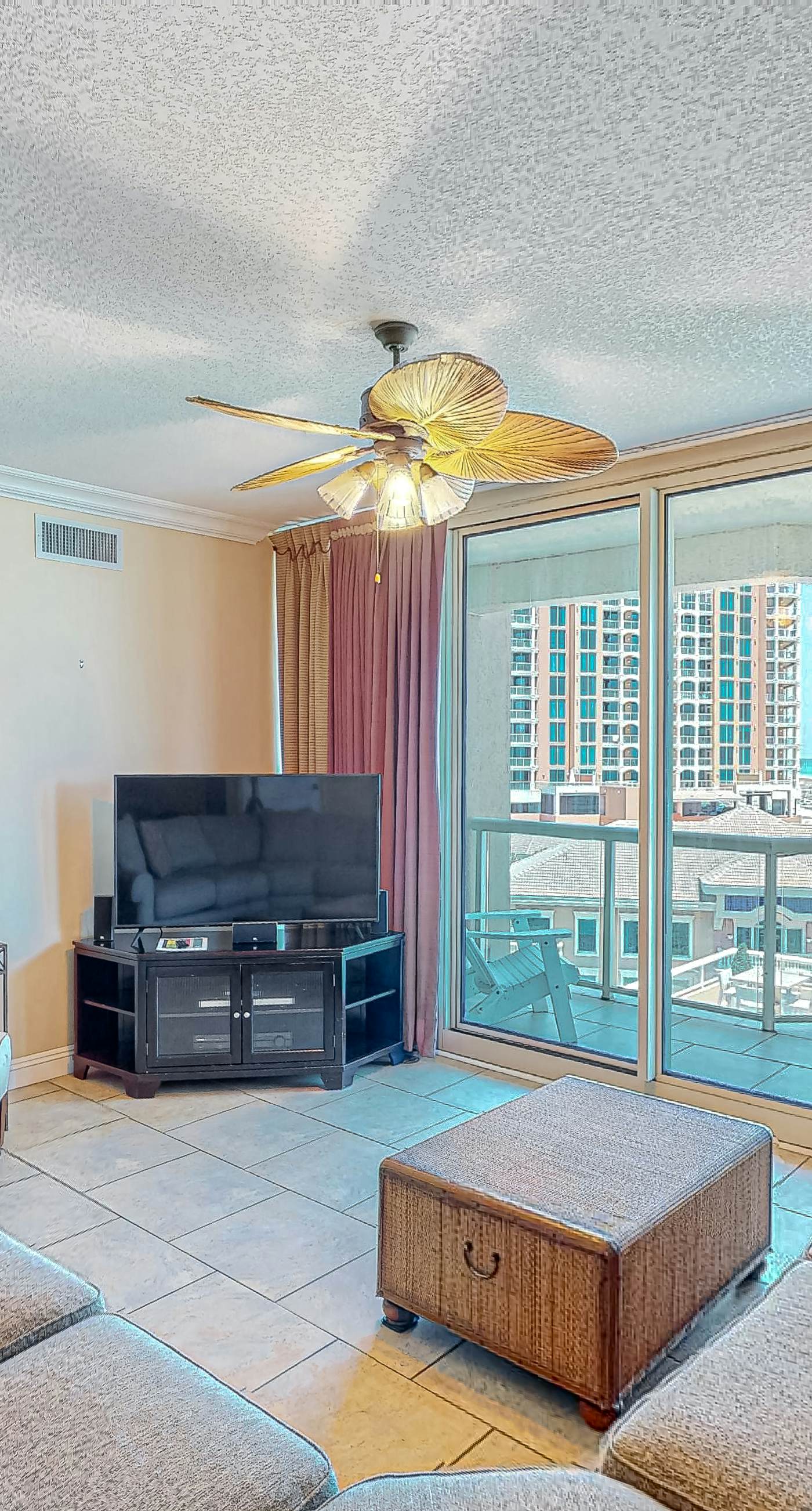 Gulf-view condo with pool, hot tub, beach access, tennis, balcony, AC, & W/D
