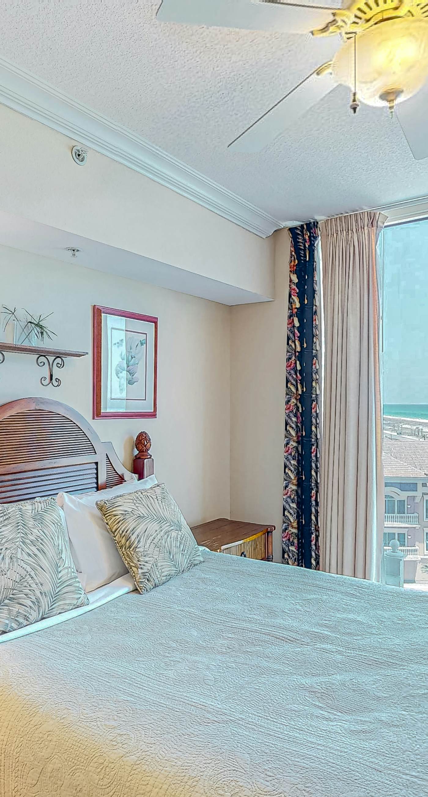 Gulf-view condo with pool, hot tub, beach access, tennis, balcony, AC, & W/D