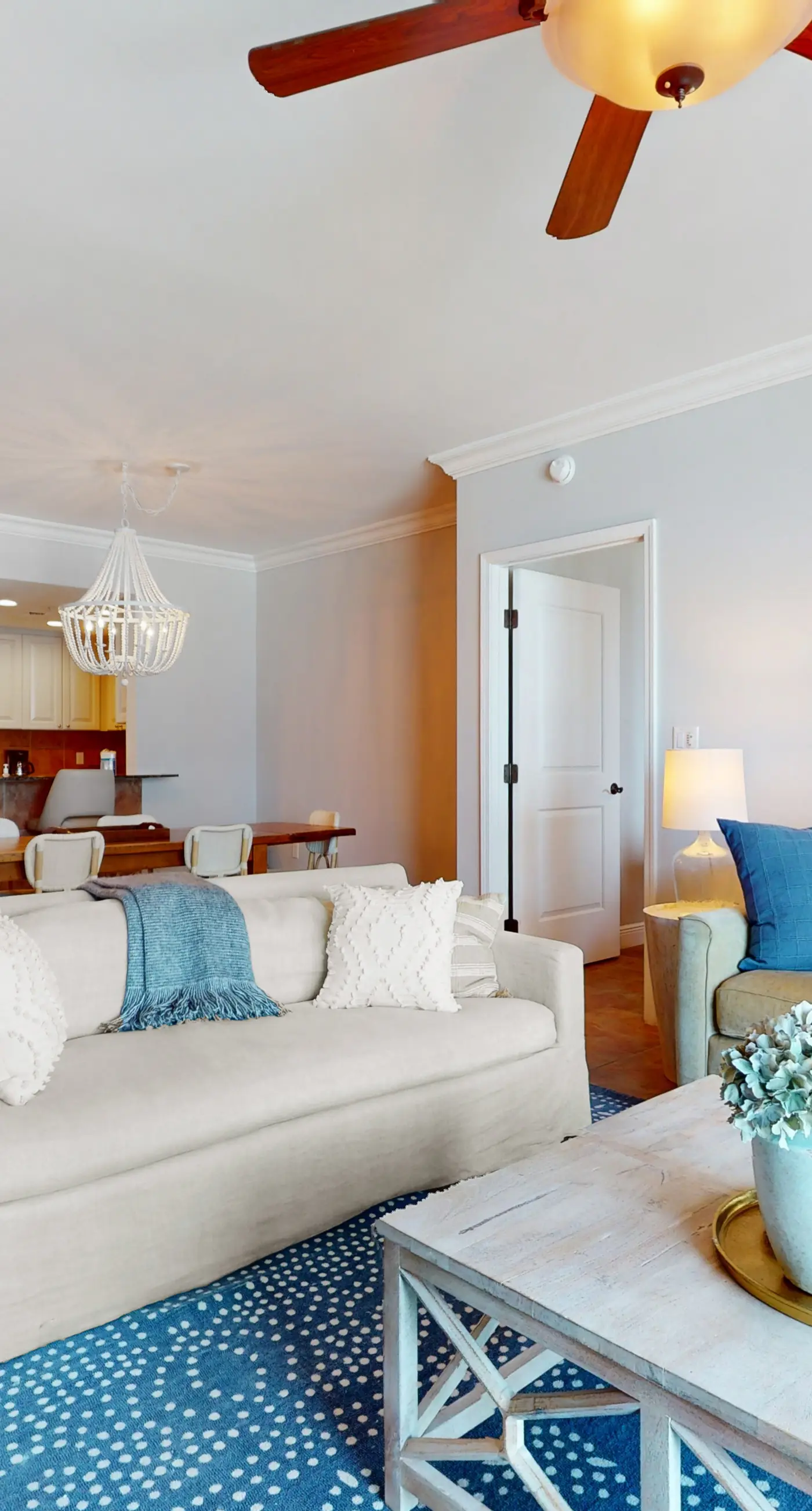 Gulf-view condo with pool, hot tub, beach access, tennis, balcony, AC, & W/D