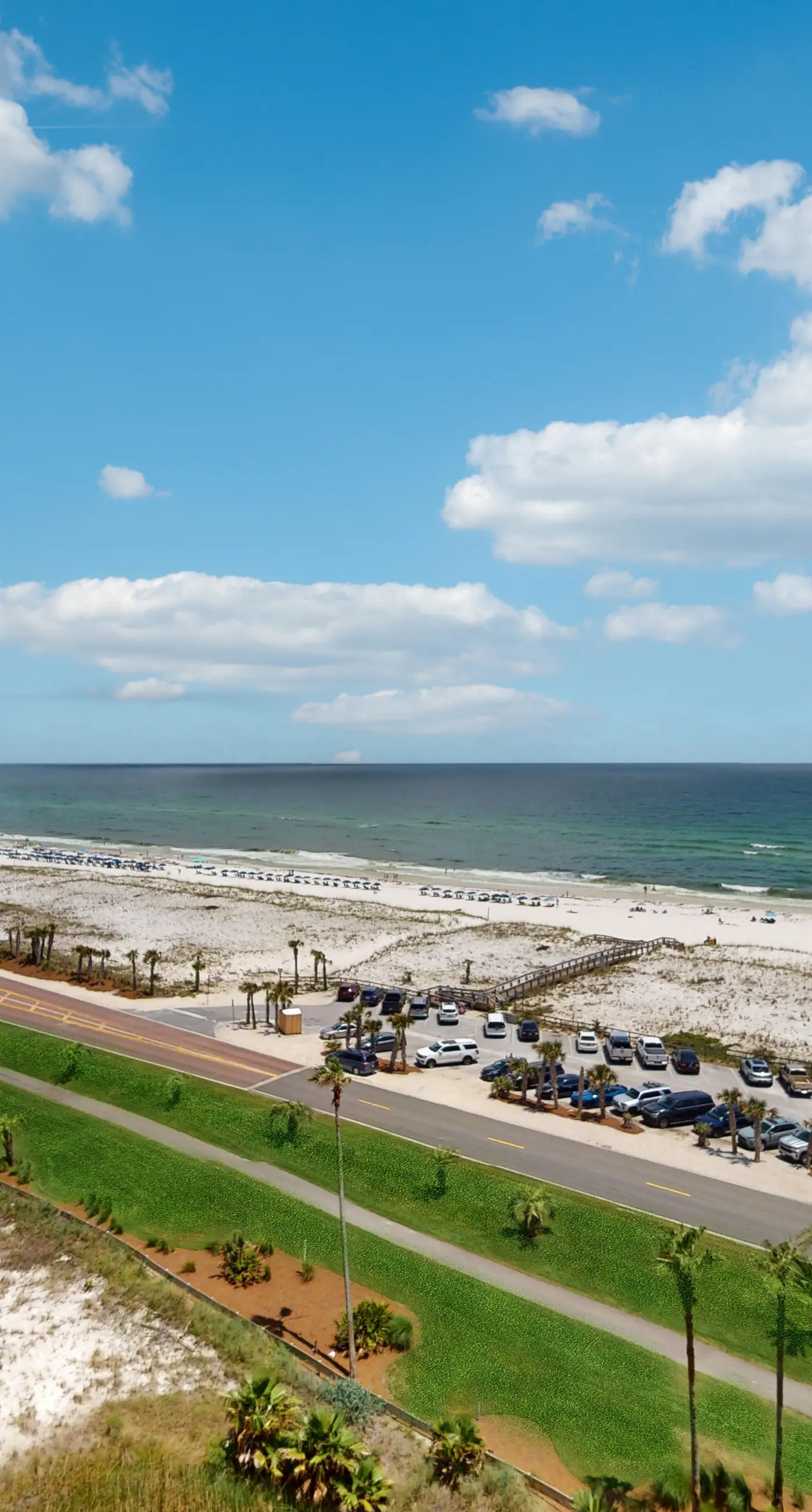 Gulf-view condo with pool, hot tub, beach access, tennis, balcony, AC, & W/D