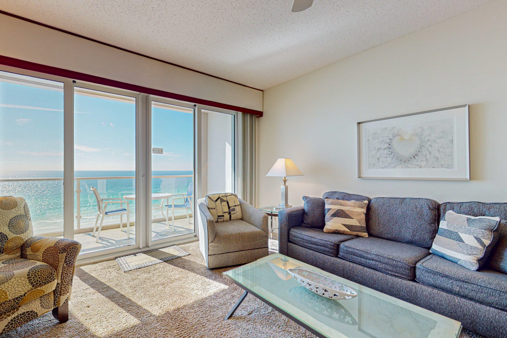 Seaside escape with water view, balcony, pool, pool spa & gym access