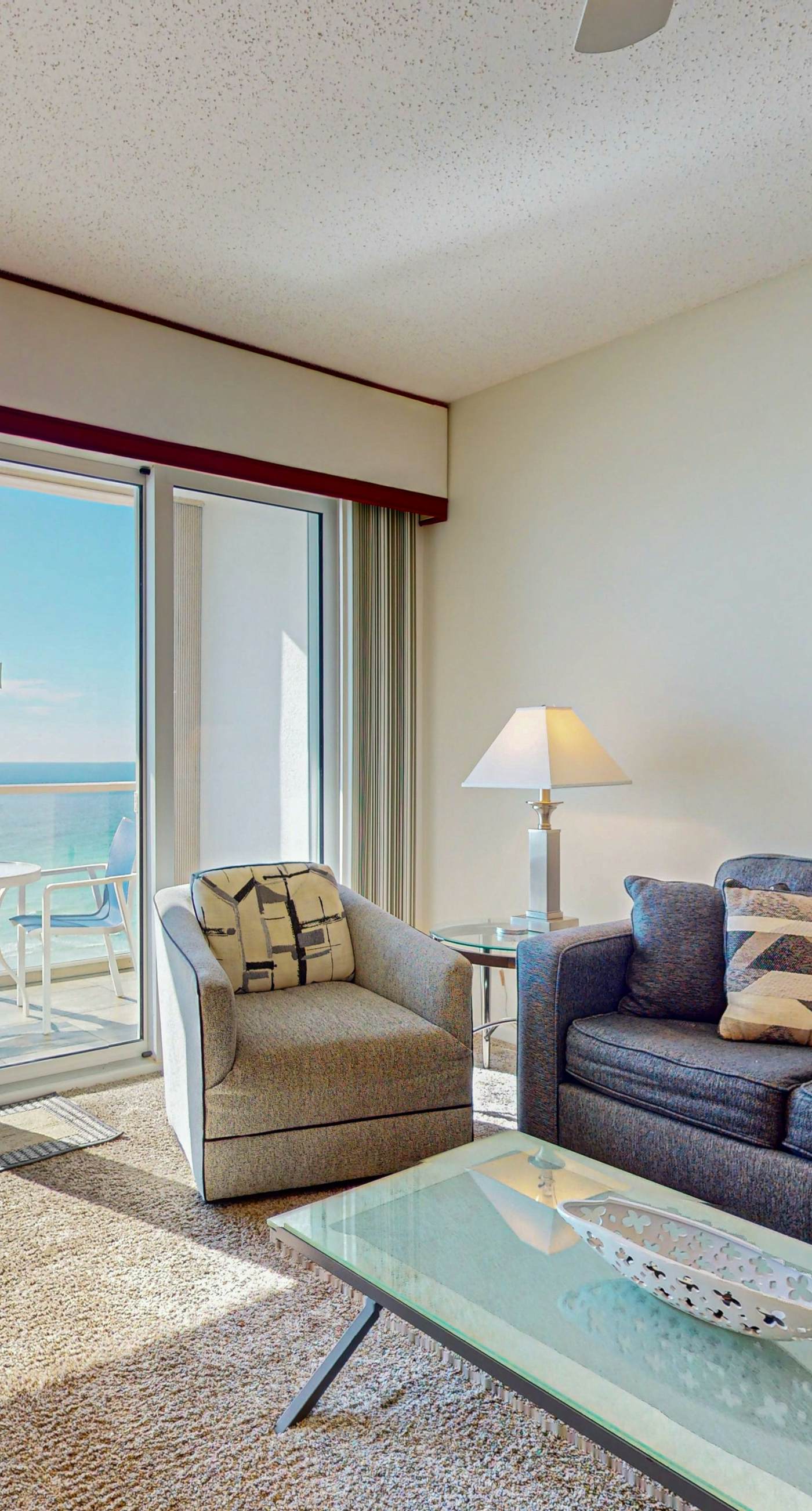 Seaside escape with water view, balcony, pool, pool spa & gym access
