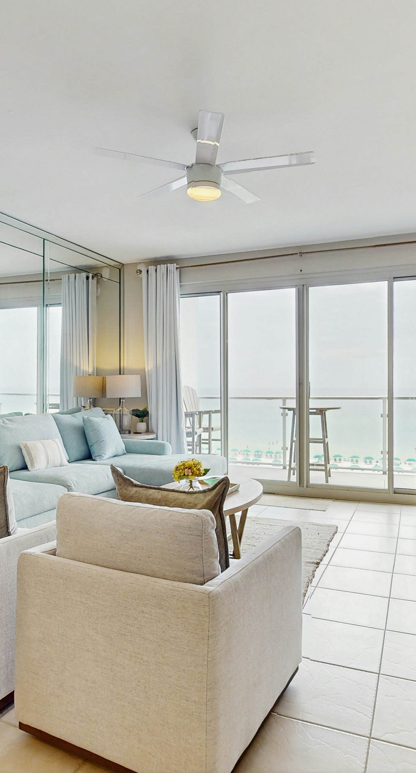 Stunning waterfront home with convenient beach access, pool & gym