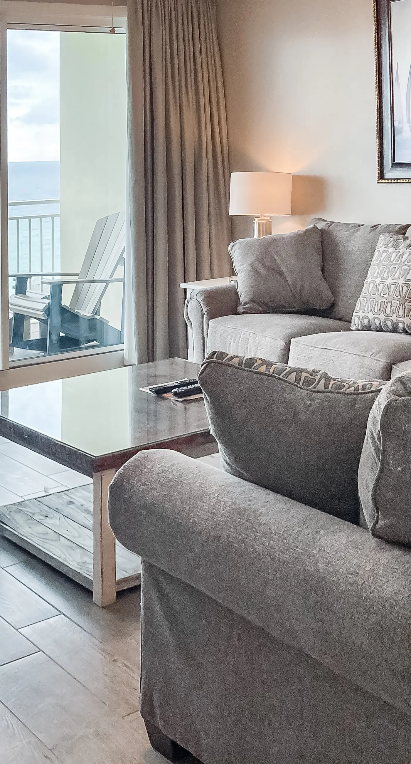 Beach condo with private balcony, gulf views & fitness room