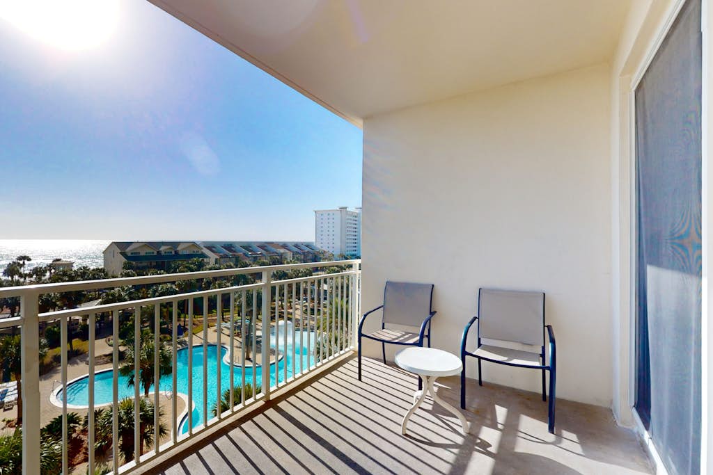 Gulf-view Sterling Shores condo with pool, gym & beach access