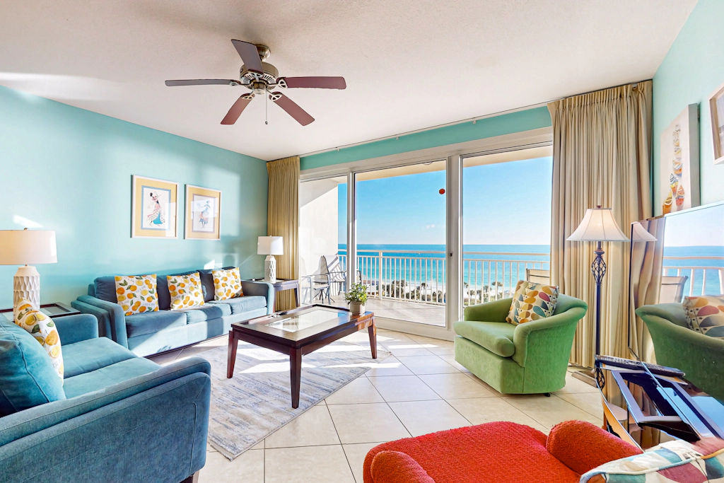 Beachfront condo with access shared on-site amenities & ocean views