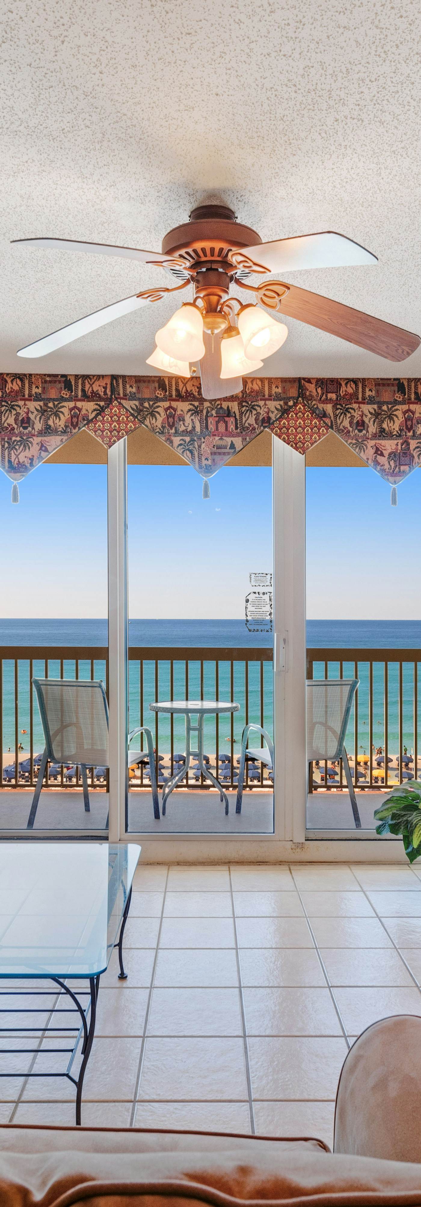 Ocean-view condo with central AC, pool & hot tub access & balcony