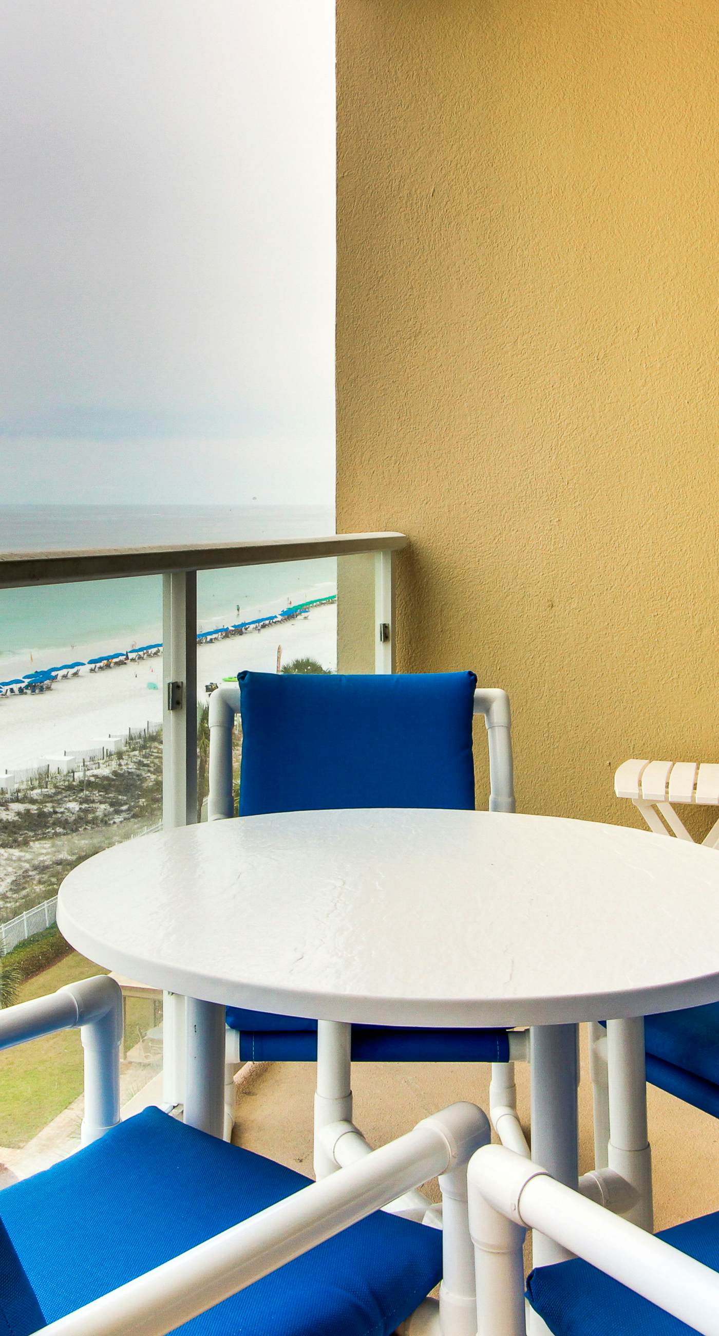 Amazing Gulf view from this cozy condo with pool, gym & beach access