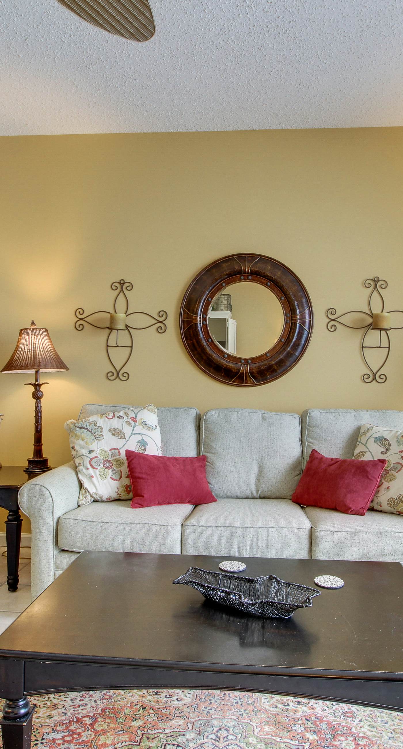 Amazing Gulf view from this cozy condo with pool, gym & beach access