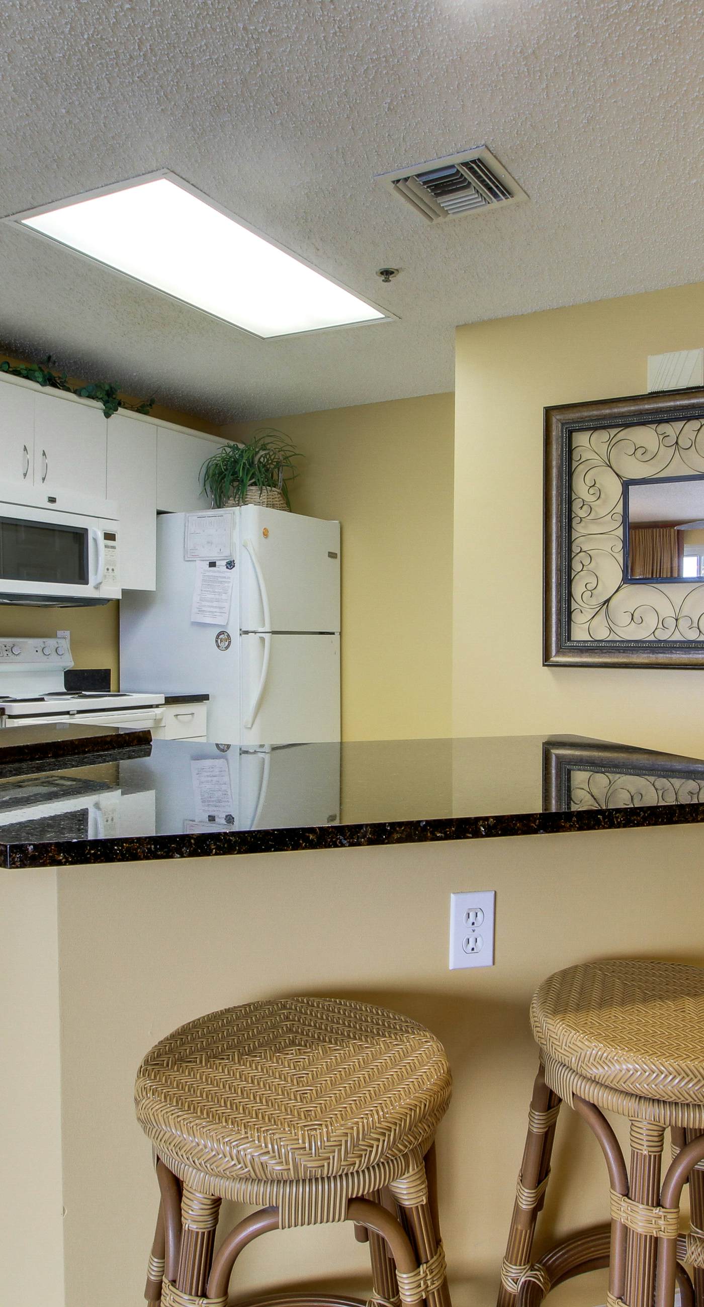 Amazing Gulf view from this cozy condo with pool, gym & beach access