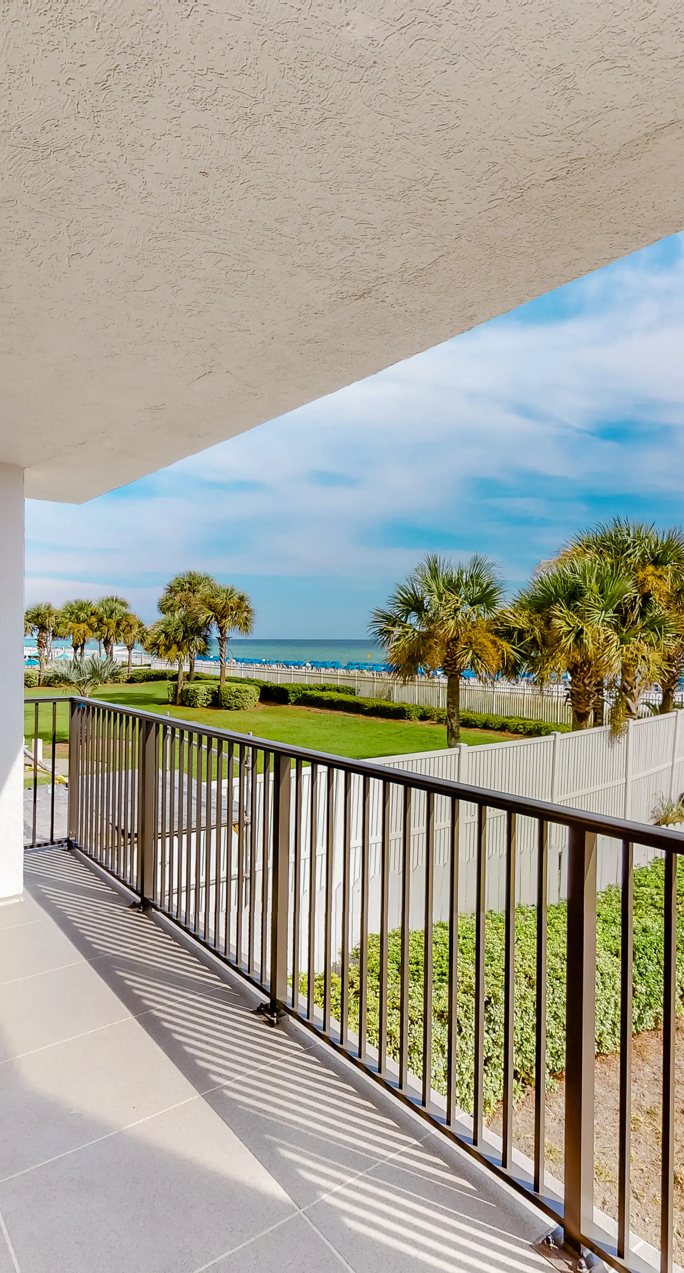 Second floor Gulf front condo with ocean views, central AC, and access to pool