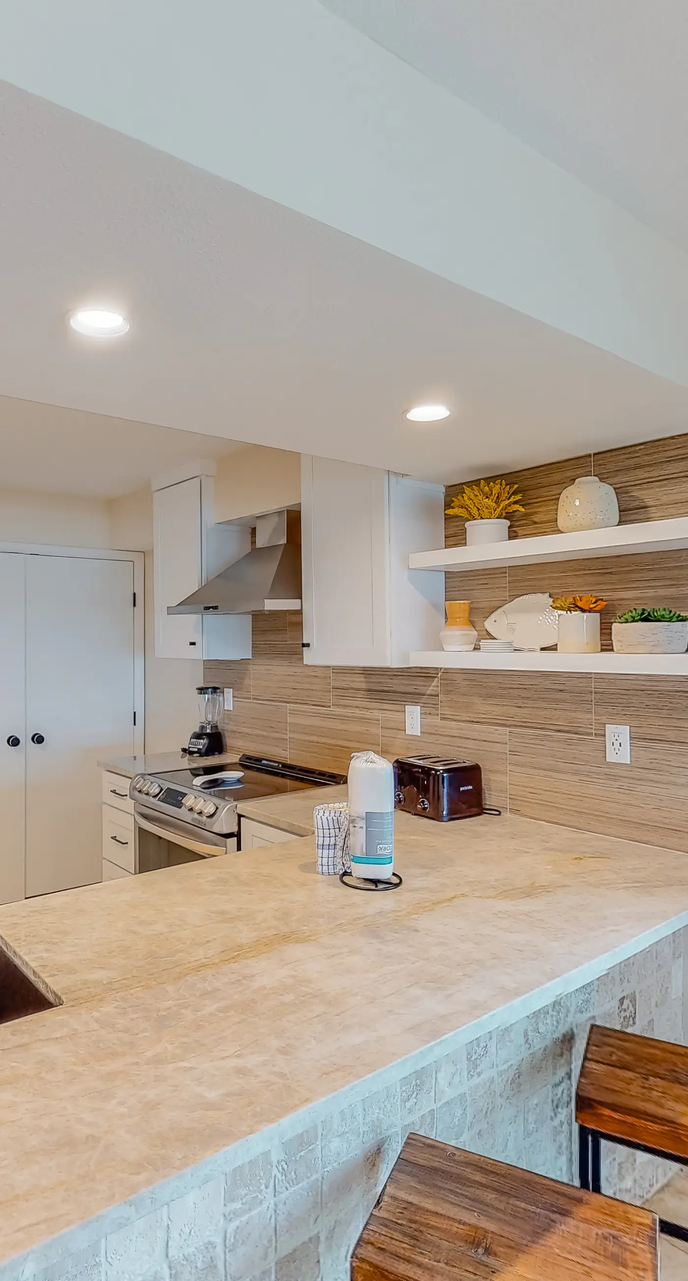 Second floor Gulf front condo with ocean views, central AC, and access to pool