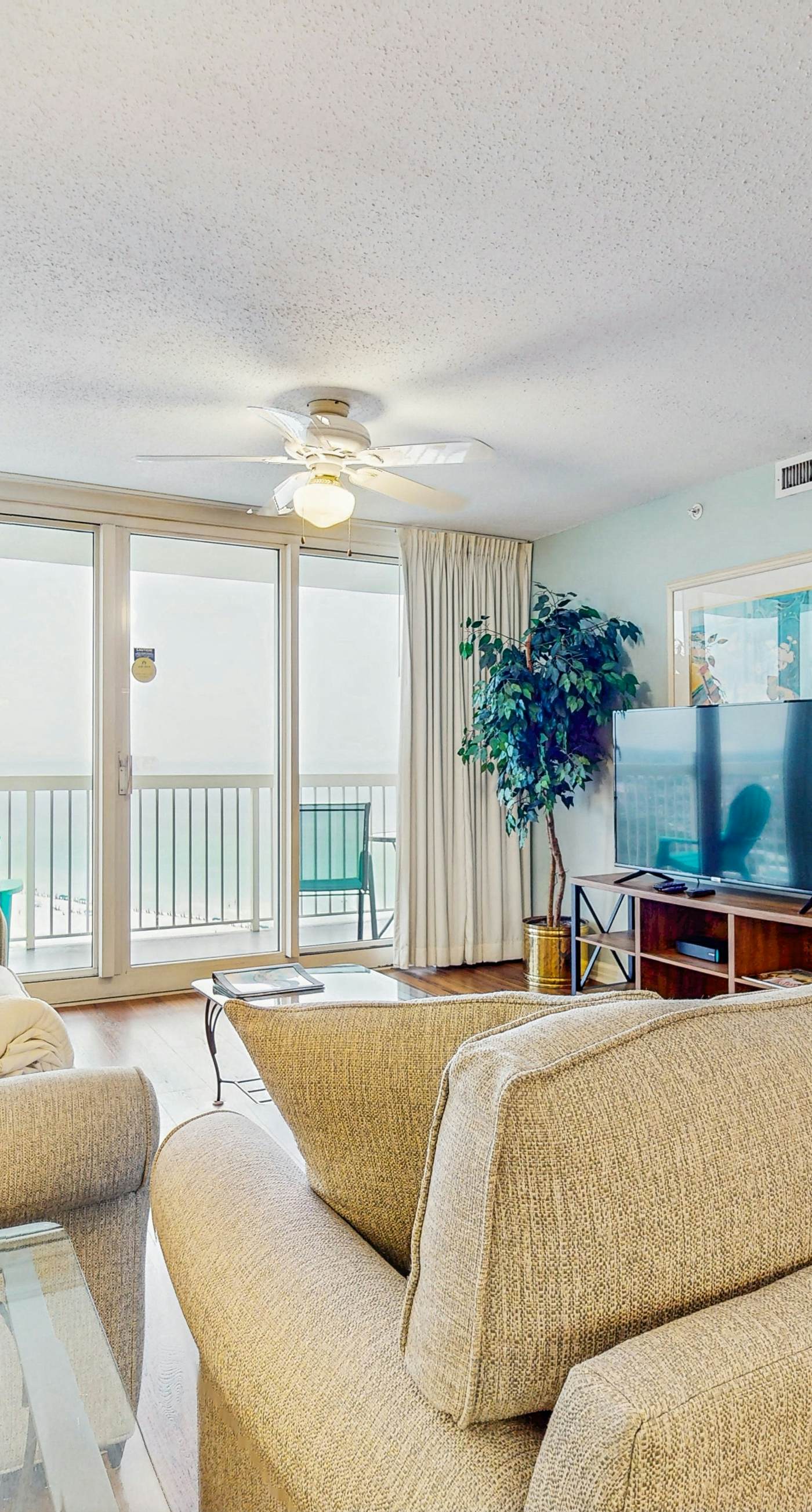 Gulf-view condo at beachfront resort with pools, hot tub & 2 gyms