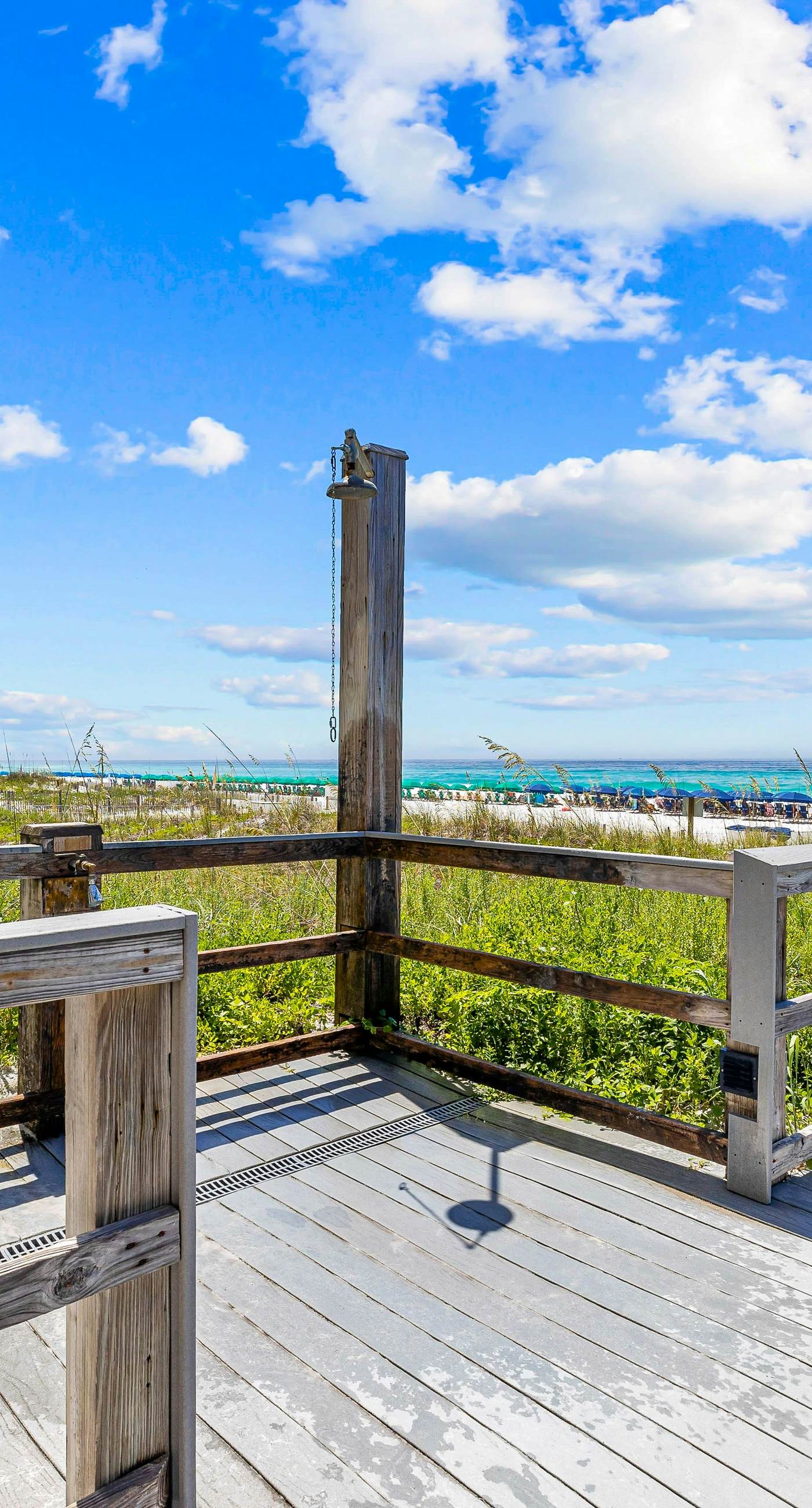 Ocean-view condo at SunDestin with pool, hot tub, sauna, and walkable locale