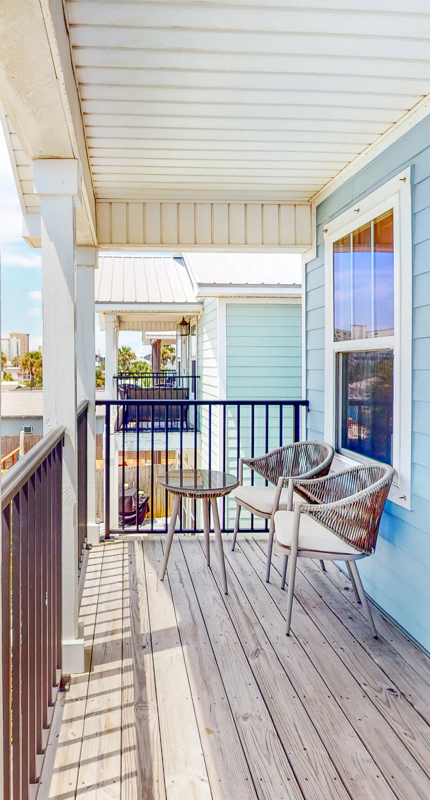 Dog-friendly beach house with balcony, fenced yard, & AC - walk to beach