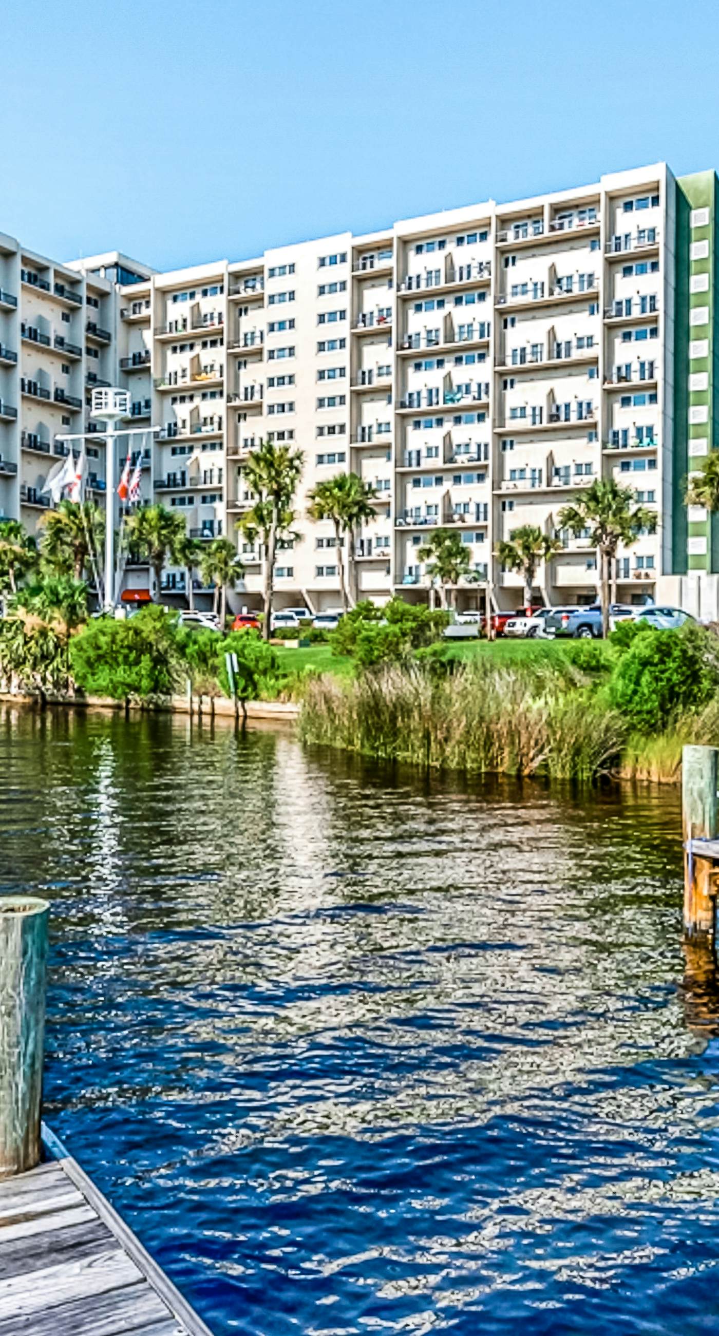 Gulf & lake view condo in beachfront resort with pool, tennis & saunas