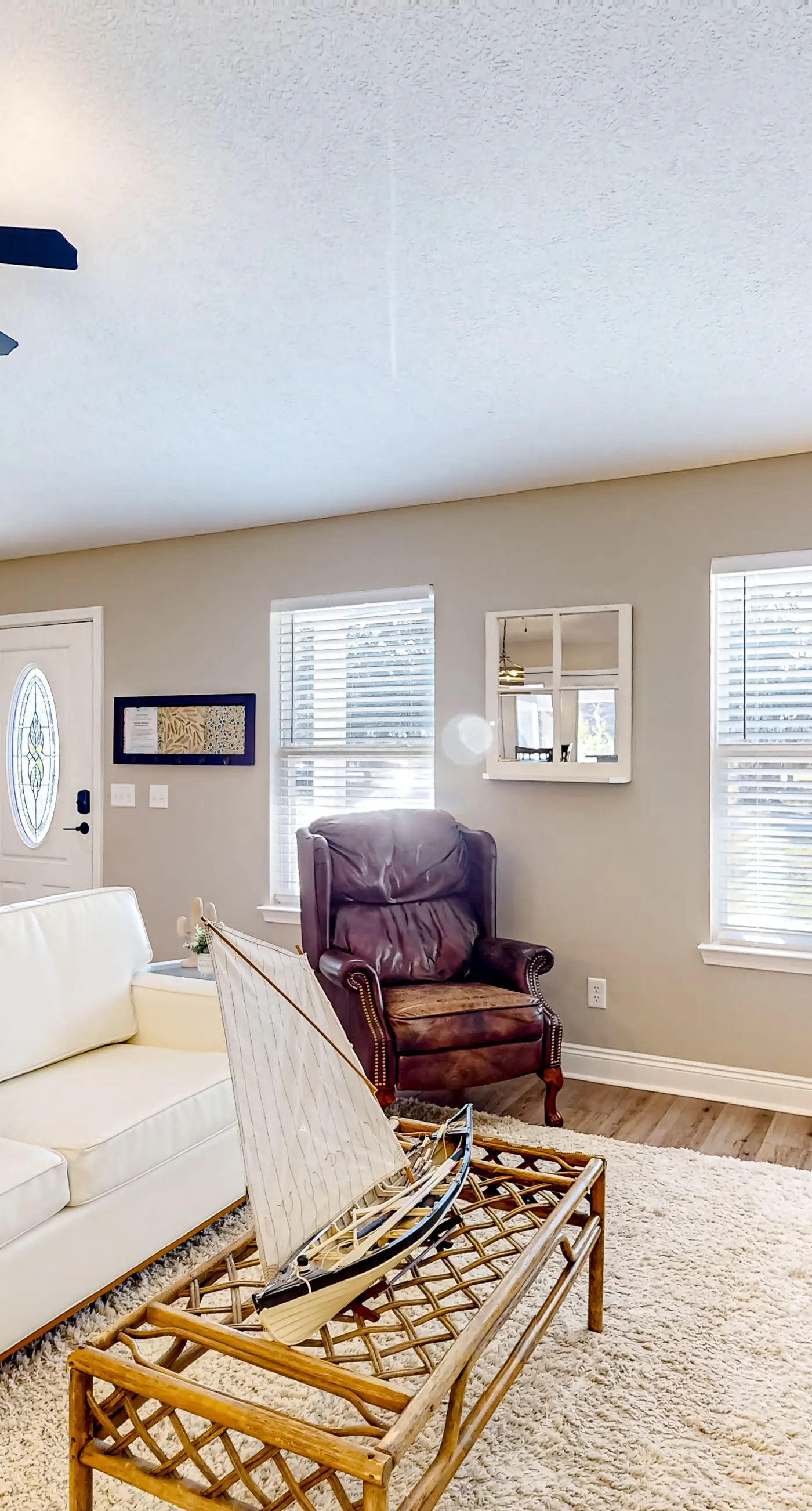 Sunlit dog-friendly Gulf retreat with patio & W/D - moments from beaches & parks