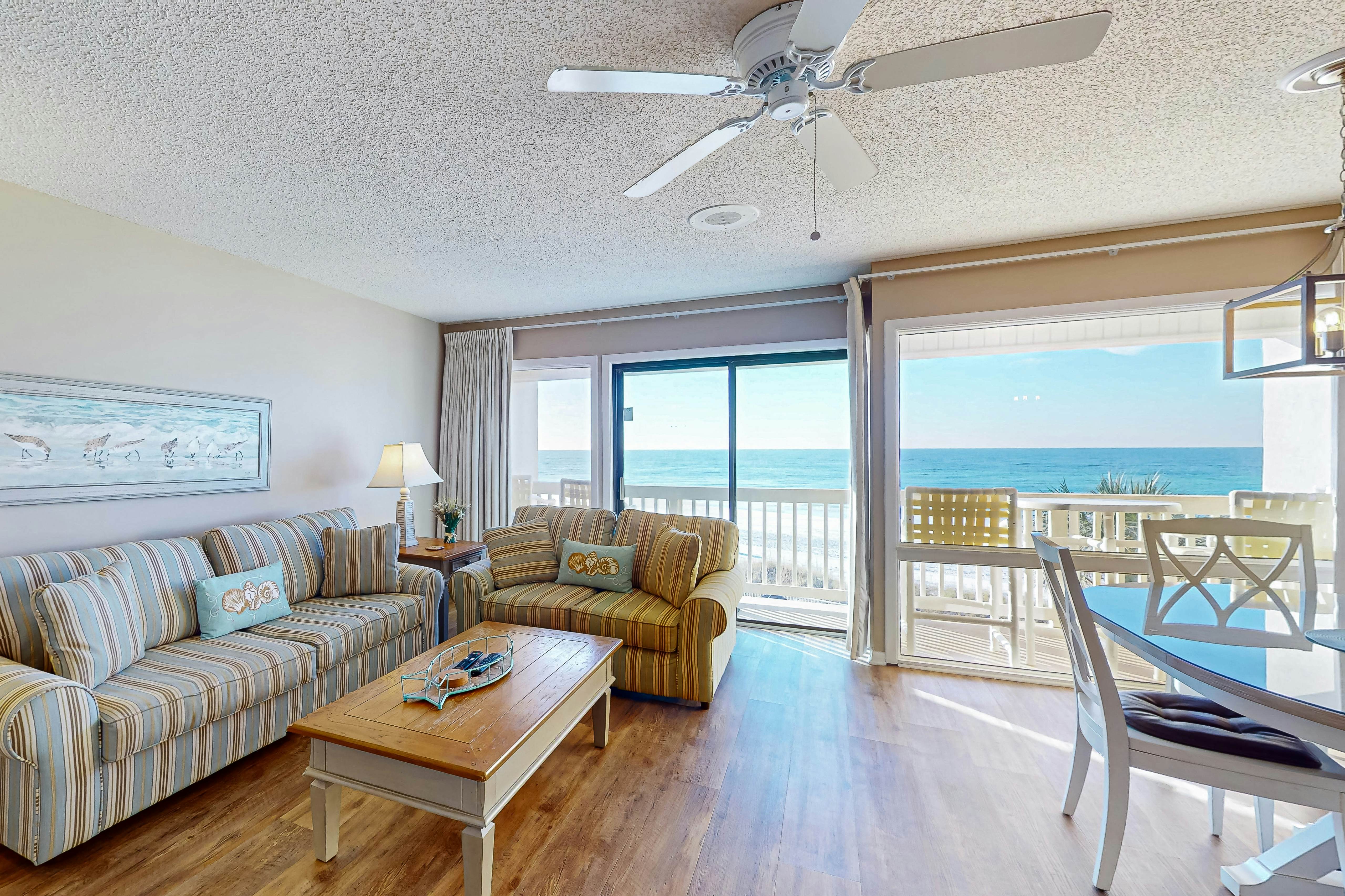 Gorgeous beachfront condo with shared pool, hot tub and beach access