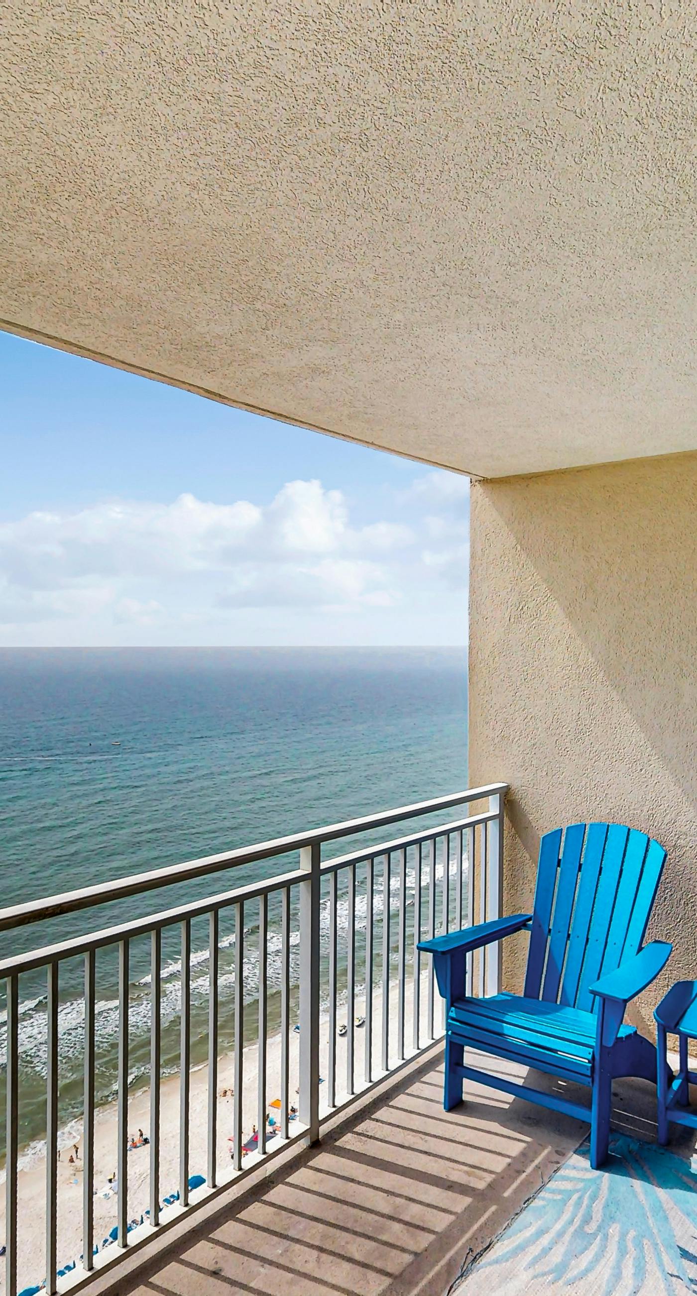 Roomy retreat on the water with private balcony, shared pool, & beach access