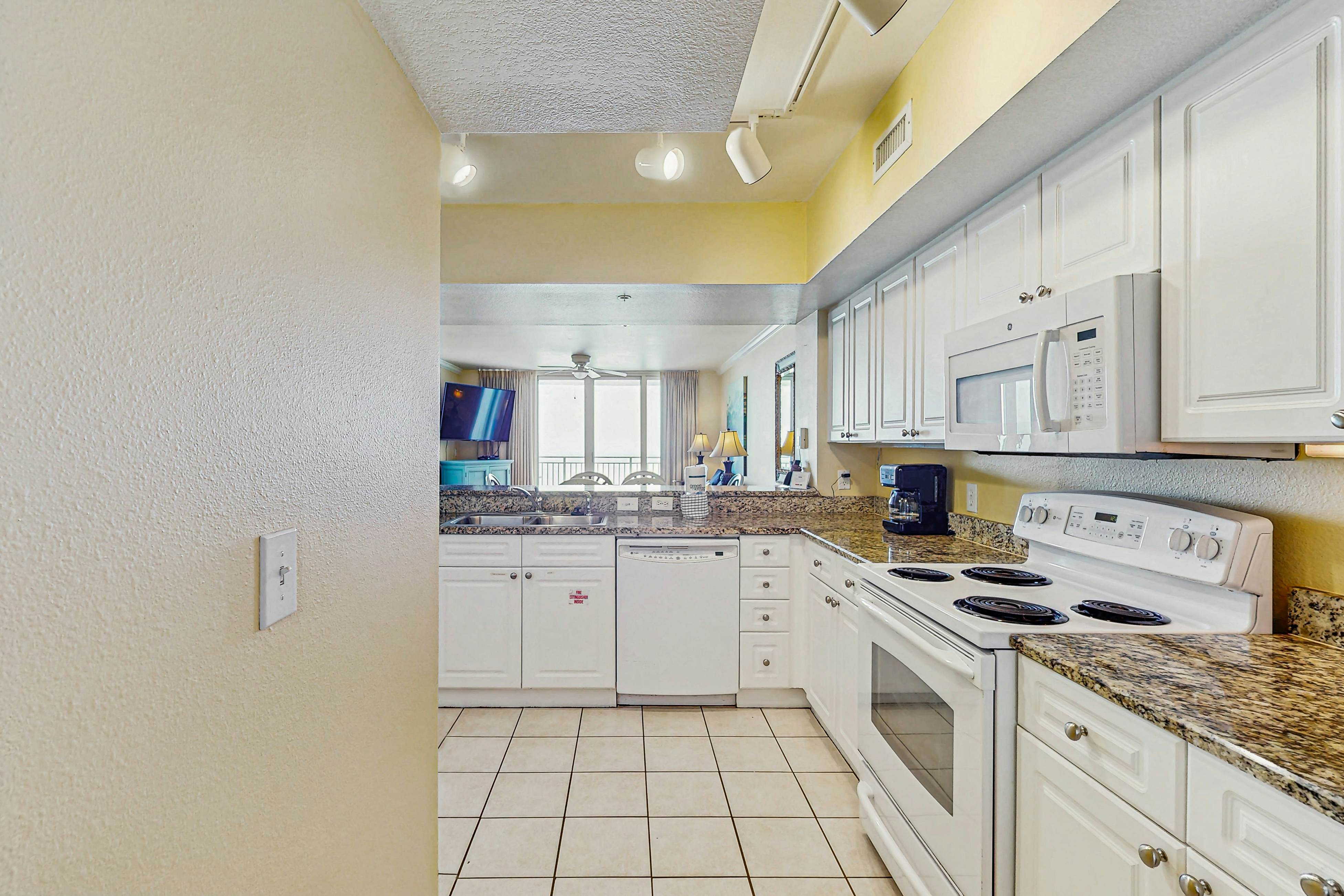 Roomy retreat on the water with private balcony, shared pool, & beach access