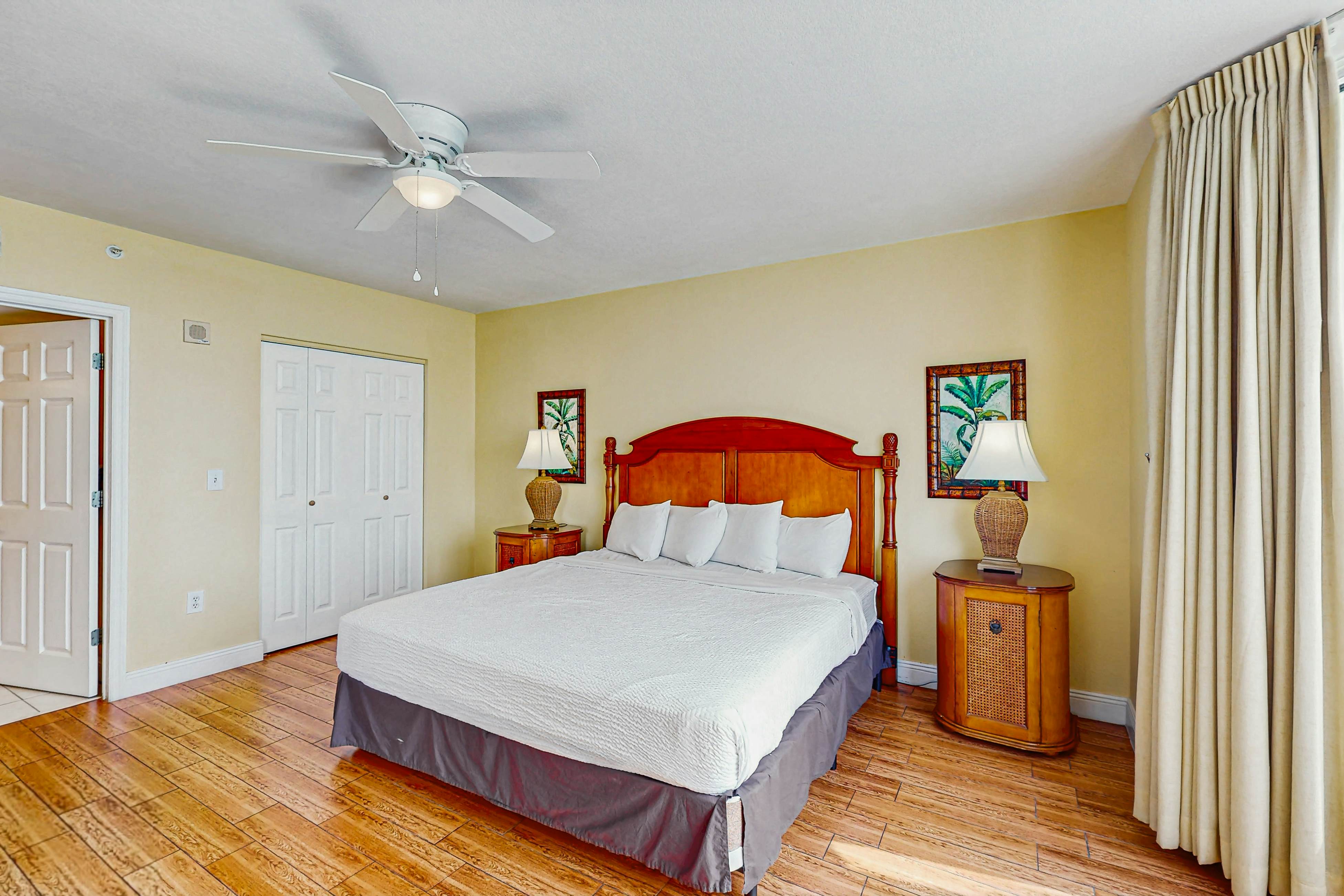 Roomy retreat on the water with private balcony, shared pool, & beach access