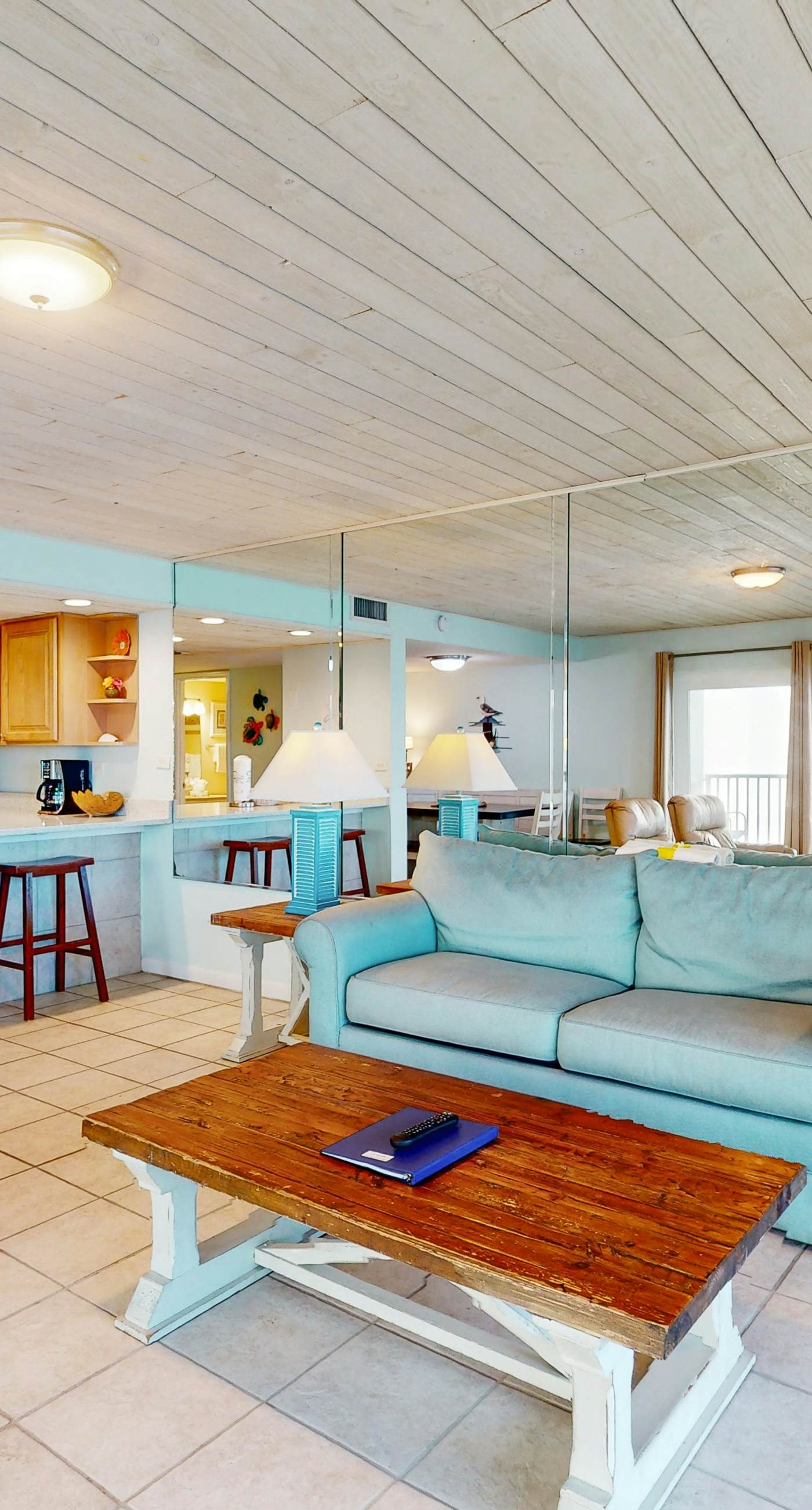 Oceanfront condo with shared pool, resort amenities, and private washer/dryer