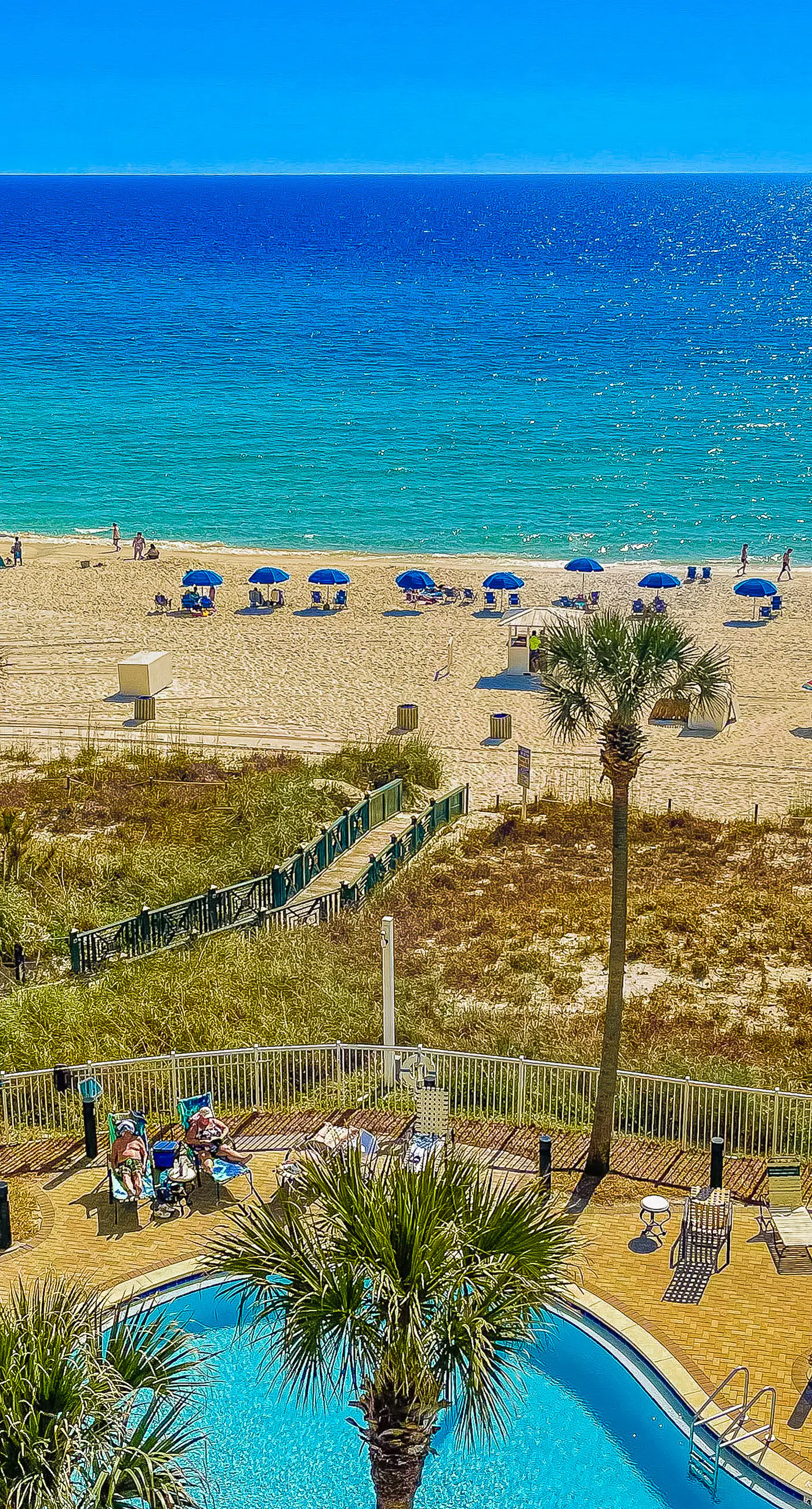 Grand Panama Beach Resort condo with Gulf views, bunk alcove & beachfront pool
