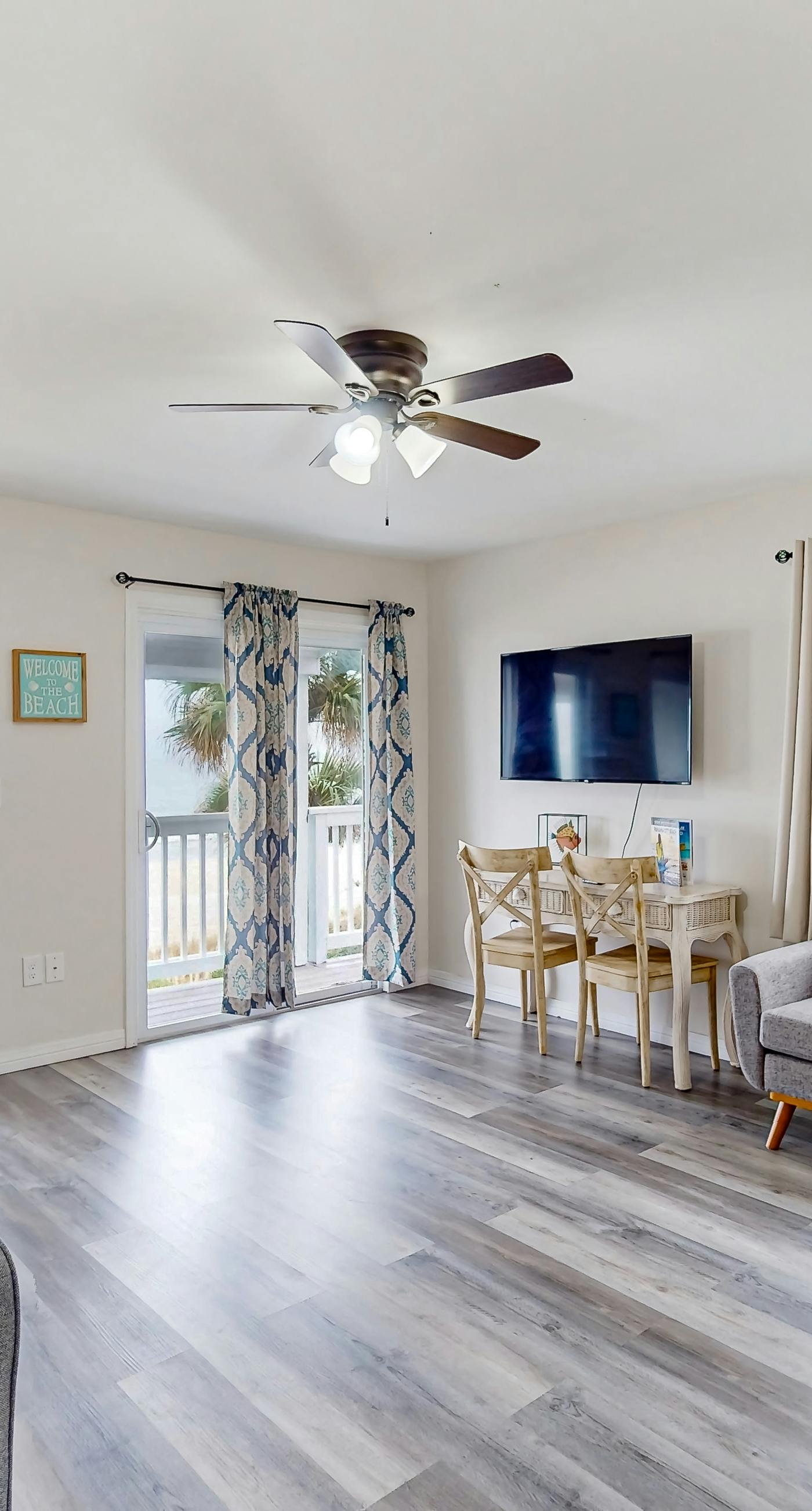Front Beach Retreat D2 | Snowbird-friendly condo with Gulf view, balcony, & W/D