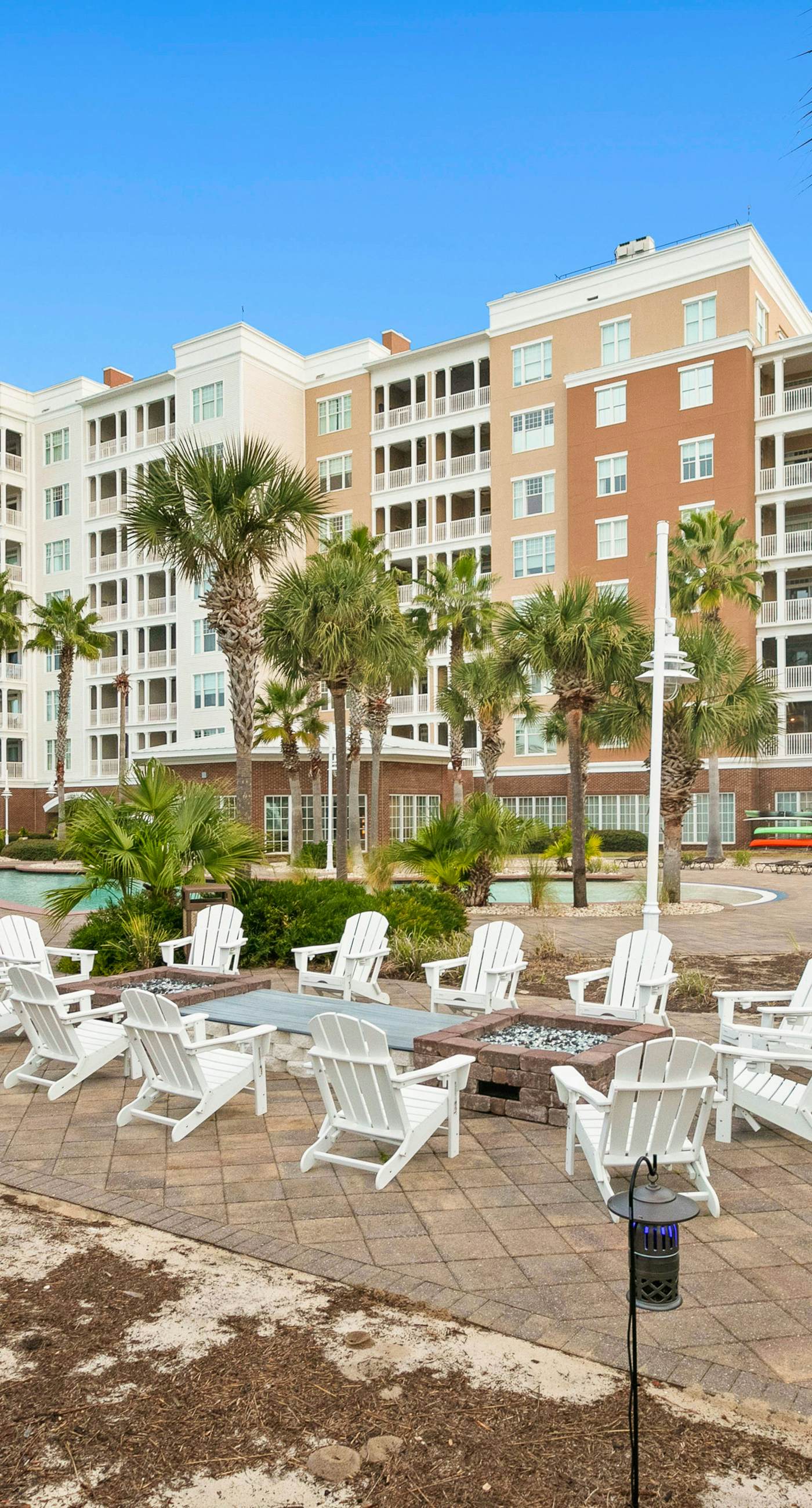 3rd-floor beach & pool-view condo with outdoor pool, hot tub, grills, balcony