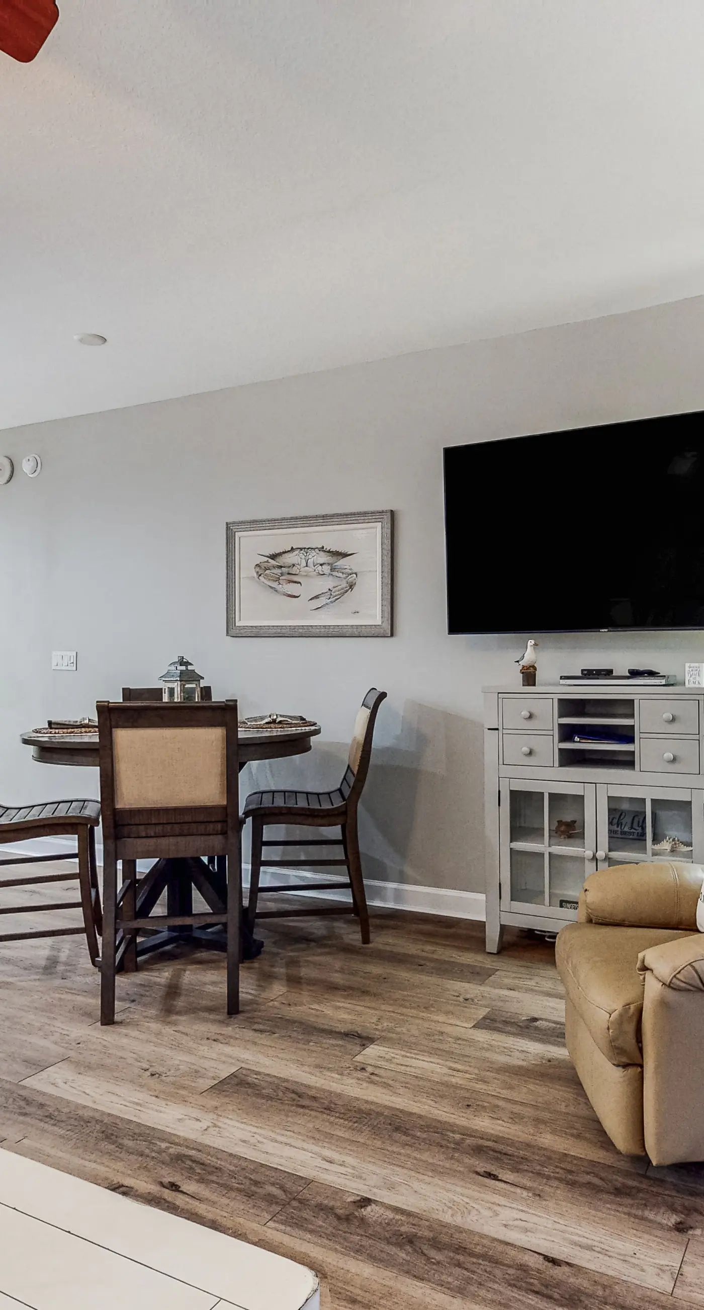 Water-view condo with central AC, pool & private beach access