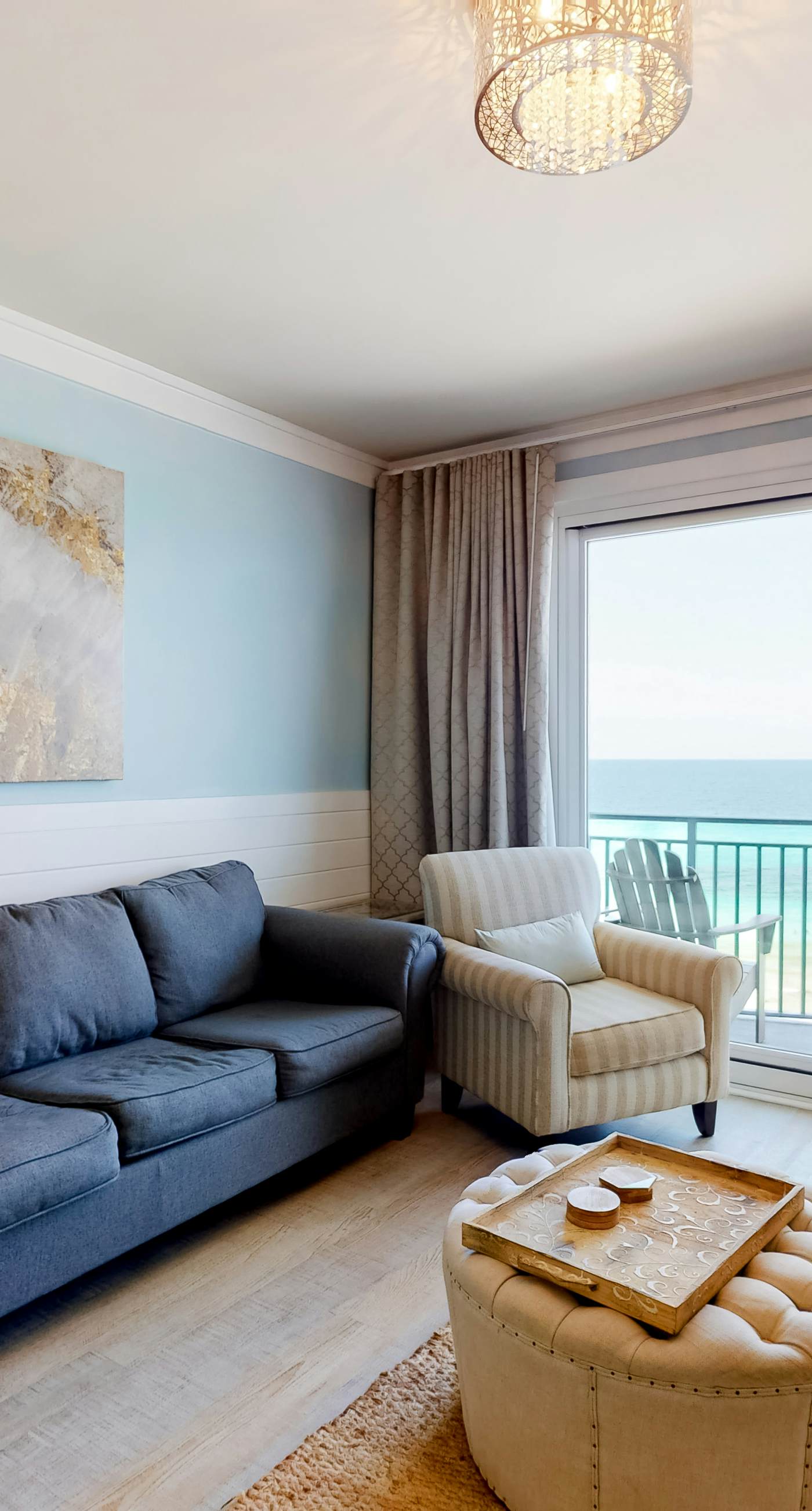 Beachfront condo with Gulf views, grill, balcony, outdoor pool, gym & hot tub