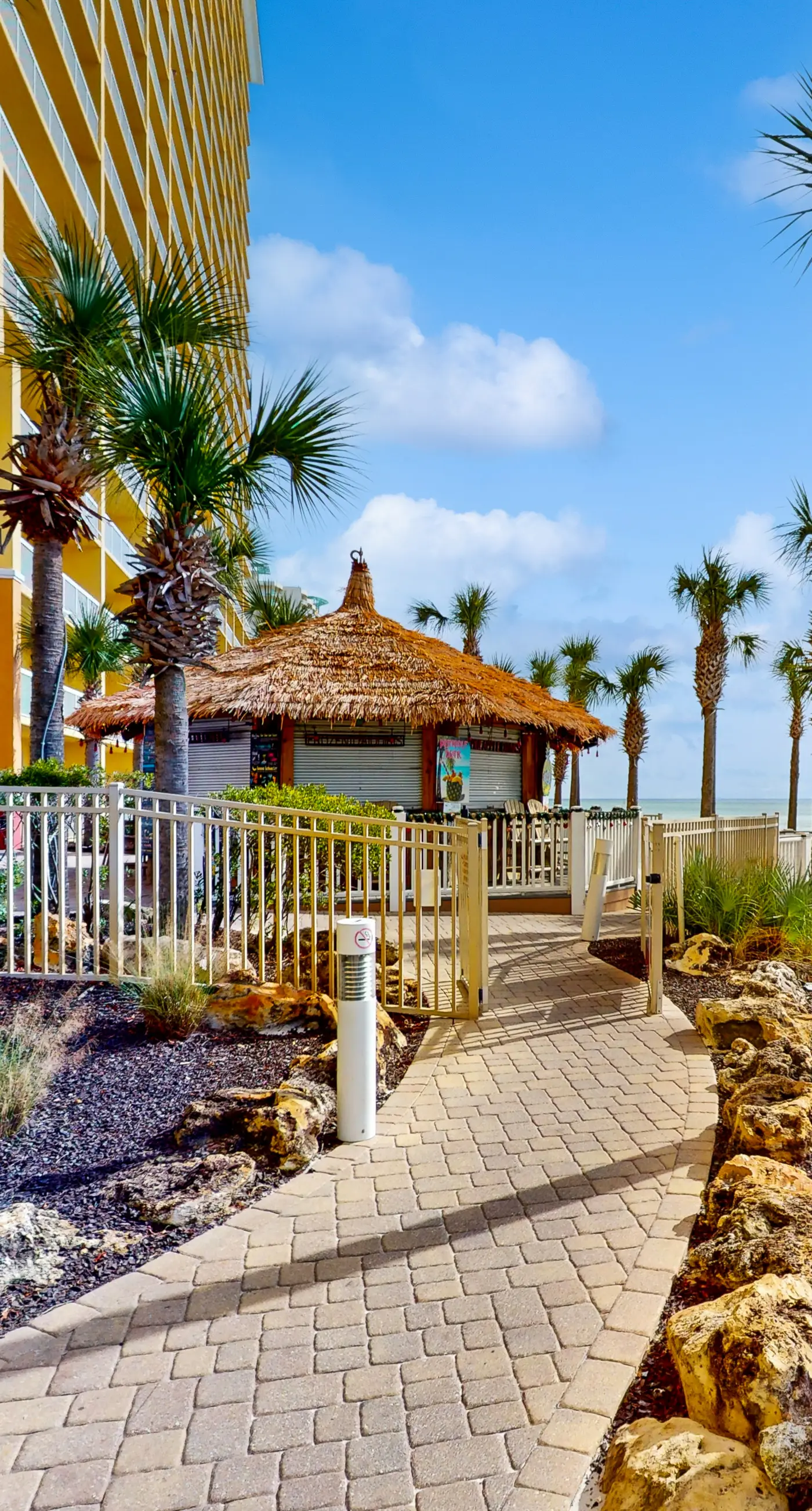 Beachfront condo with pool, gym, beach access, Gulf views, balcony, AC
