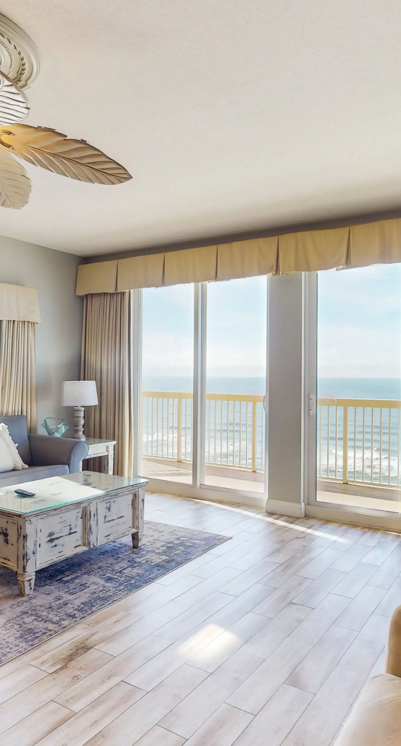 Beach-view, high-rise condo with pool - central location
