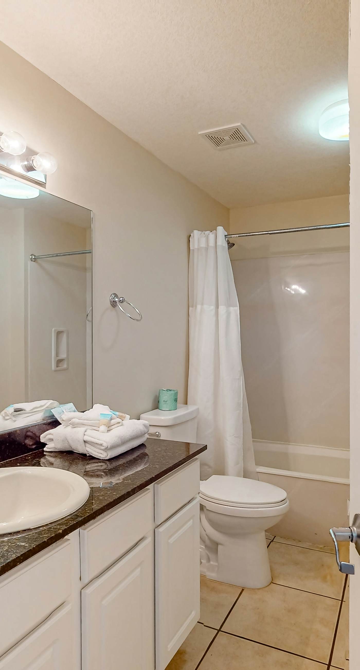 Tropical touches abound with balcony, pools, gym & beach access