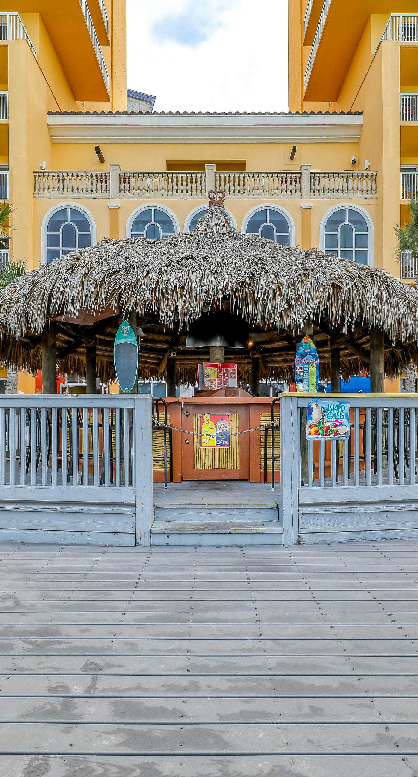 Tropical touches abound with balcony, pools, gym & beach access