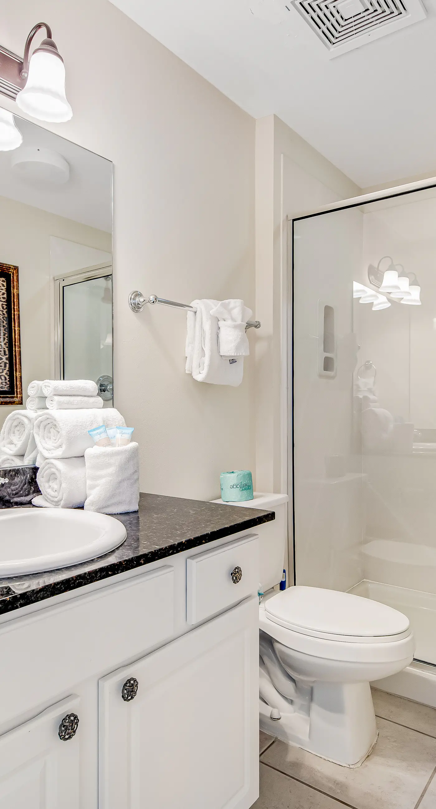 Waterfront condo with balcony, pools, gym & central AC