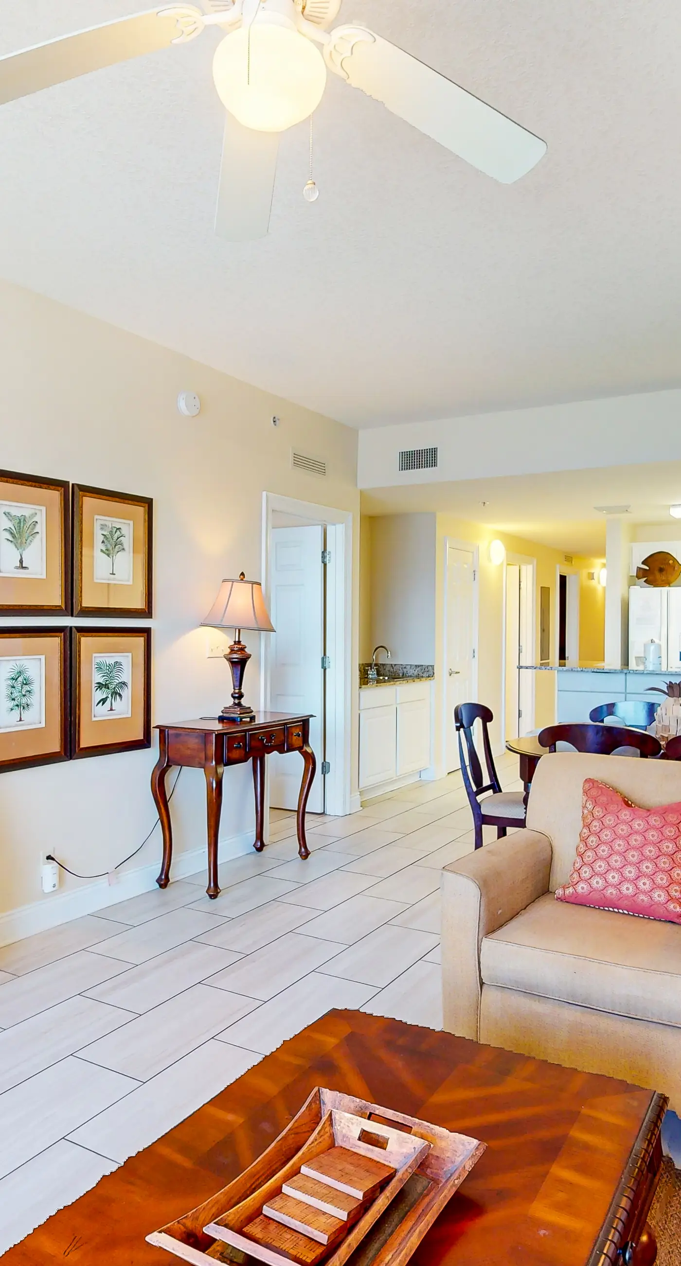 Spacious, waterfront condo with furnished balcony, pools & fitness room