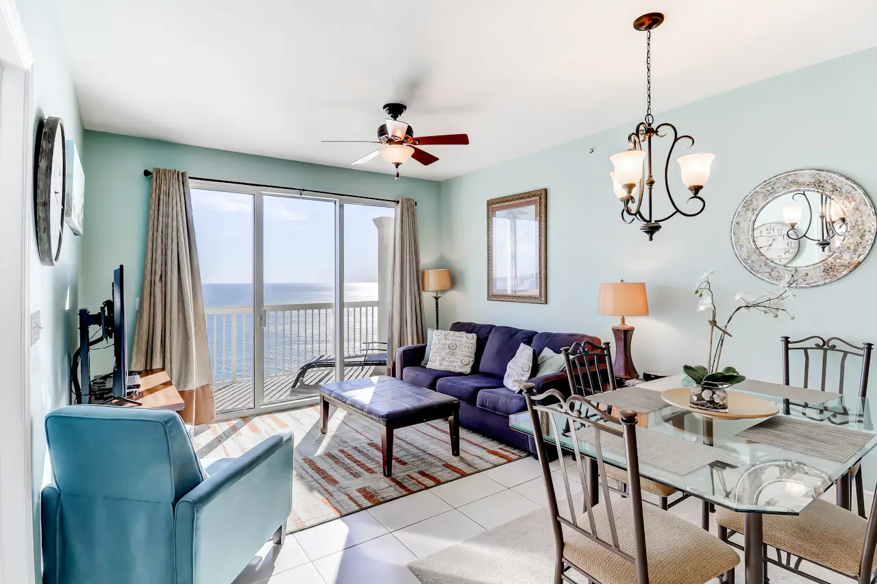 Gulf front penthouse condo with pool hot tub fitness room and beach