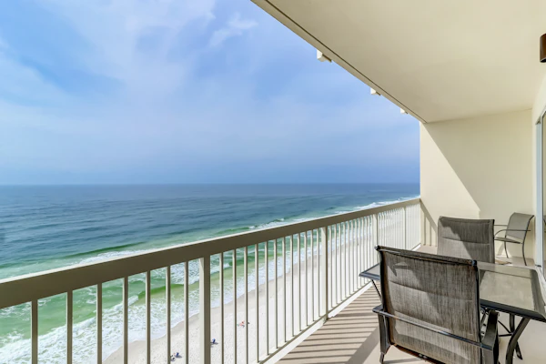 Eclectic gulf front condo with free WiFI, two pools, hot tub, & easy beach access