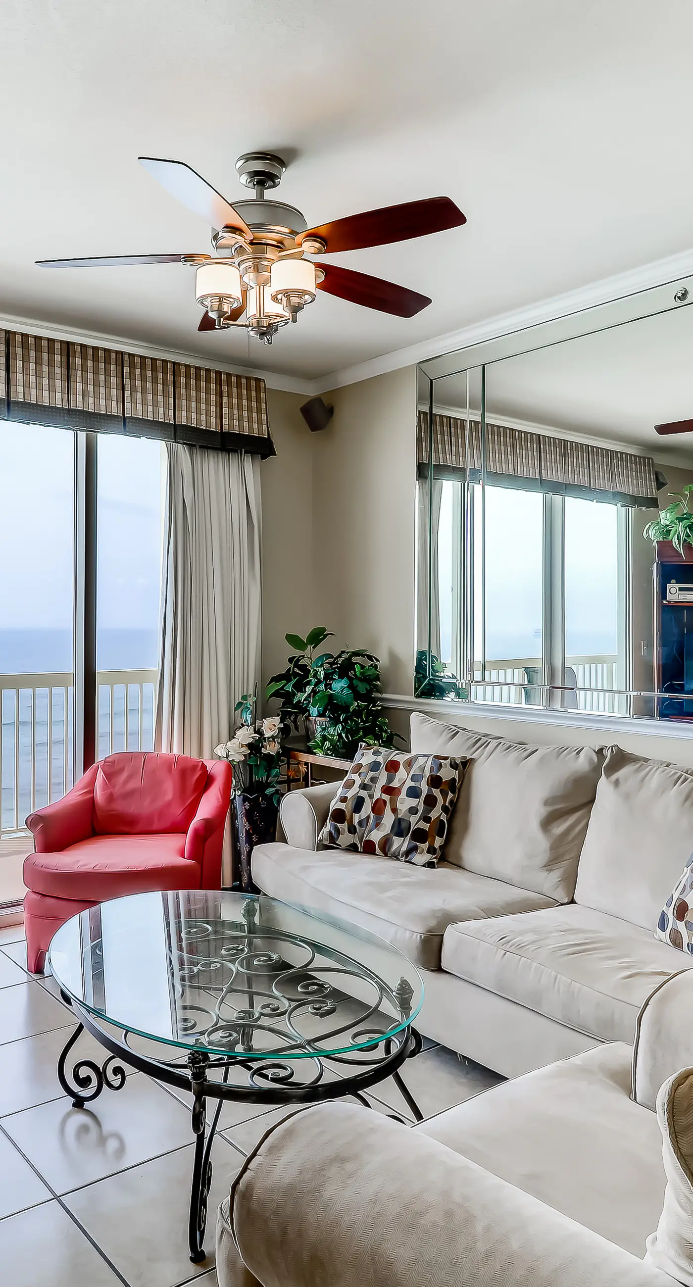 Eclectic gulf front condo with free WiFI, two pools, hot tub, & easy beach access