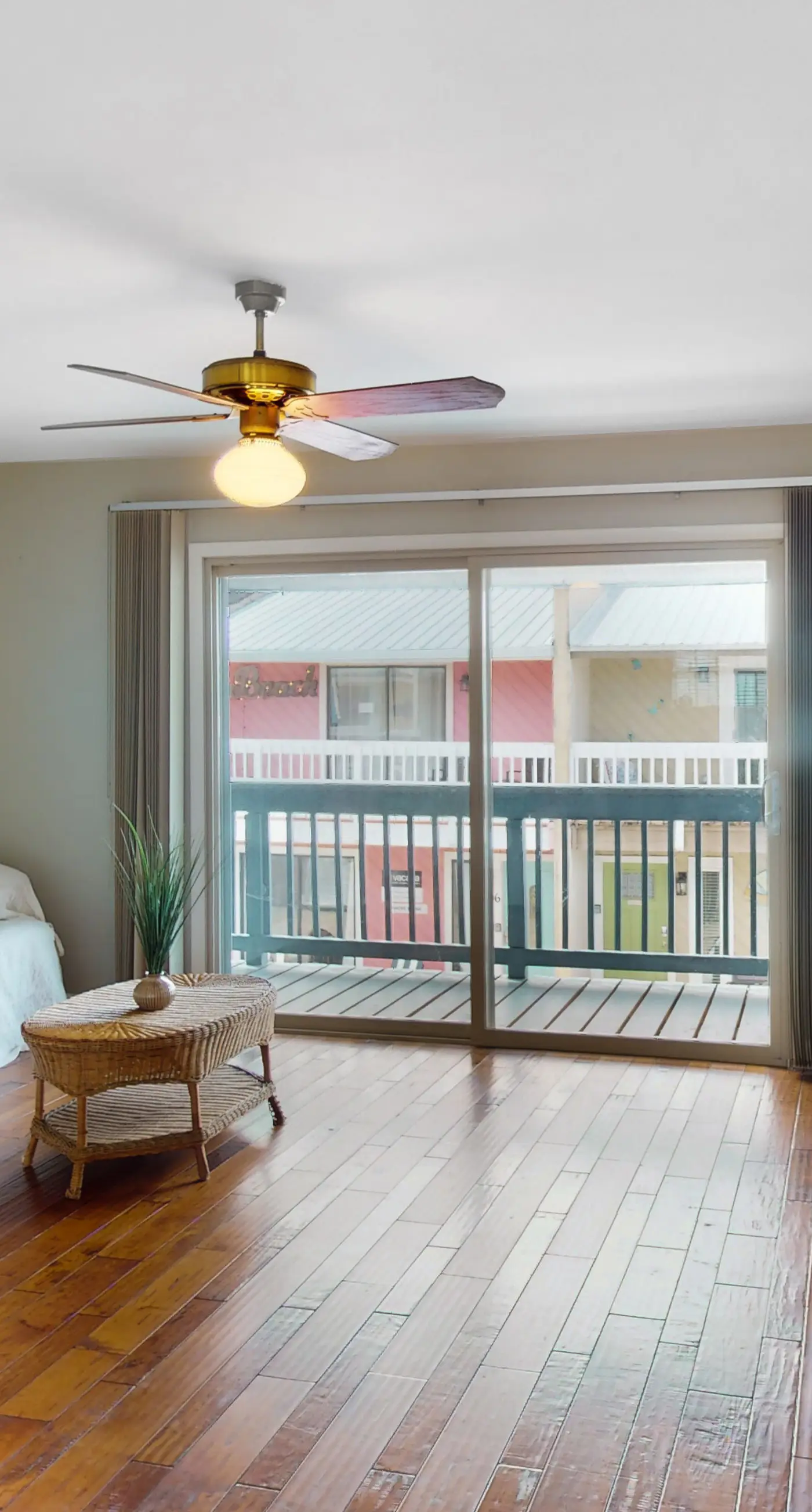 Dog-friendly condo with pool, balcony, beach access, central AC, & W&D