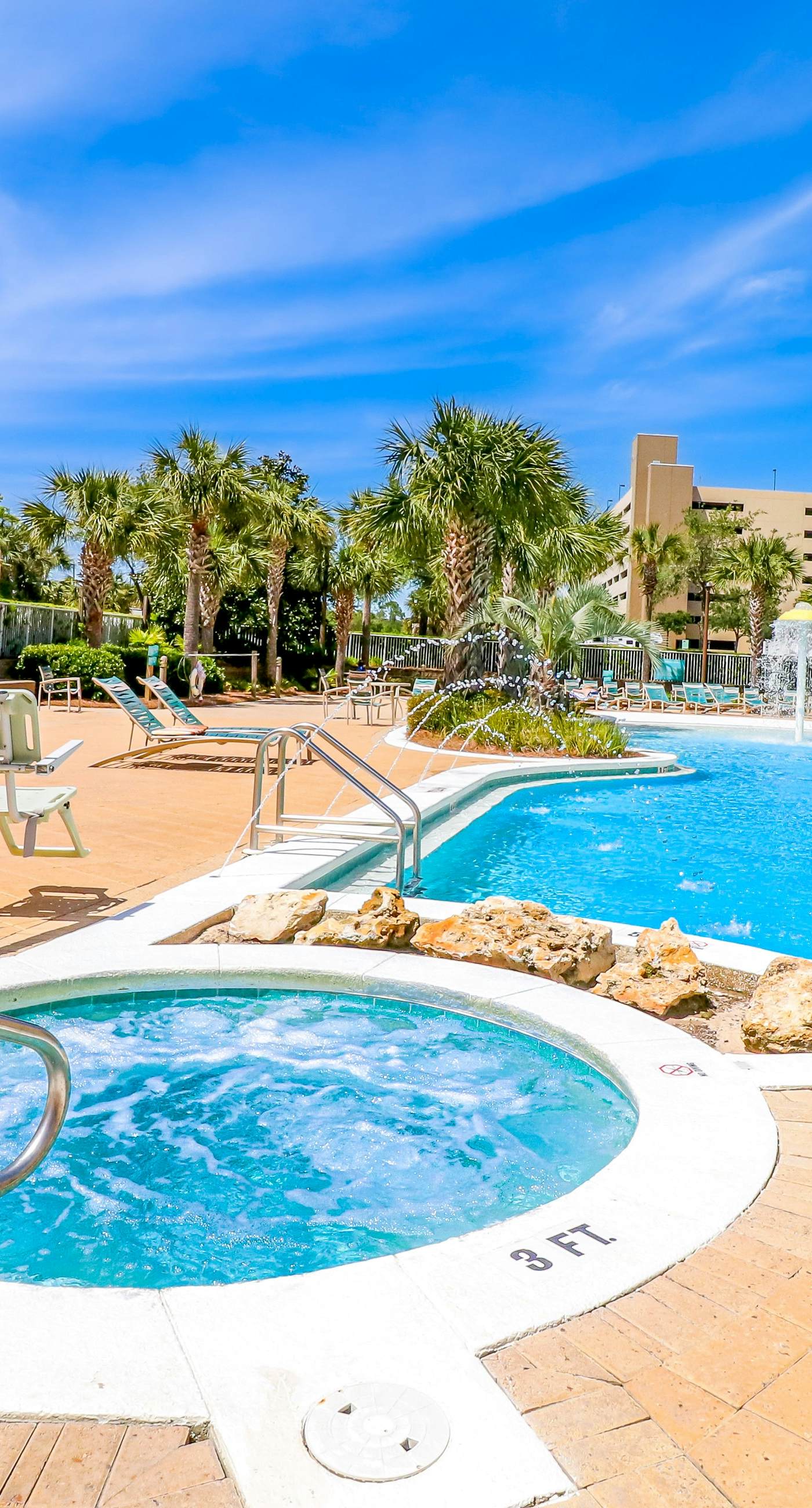 Beachfront 16th-floor condo with Gulf views, pool, game room, balcony, gym, W&D