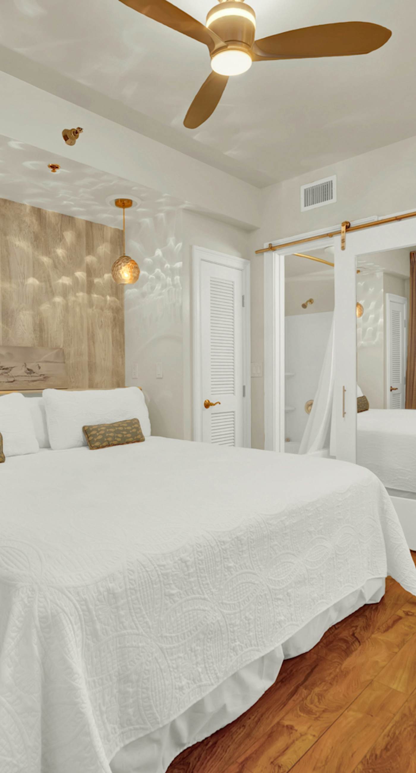 Stunning lake-view condo with private balcony, pools, hot tub, & private beach