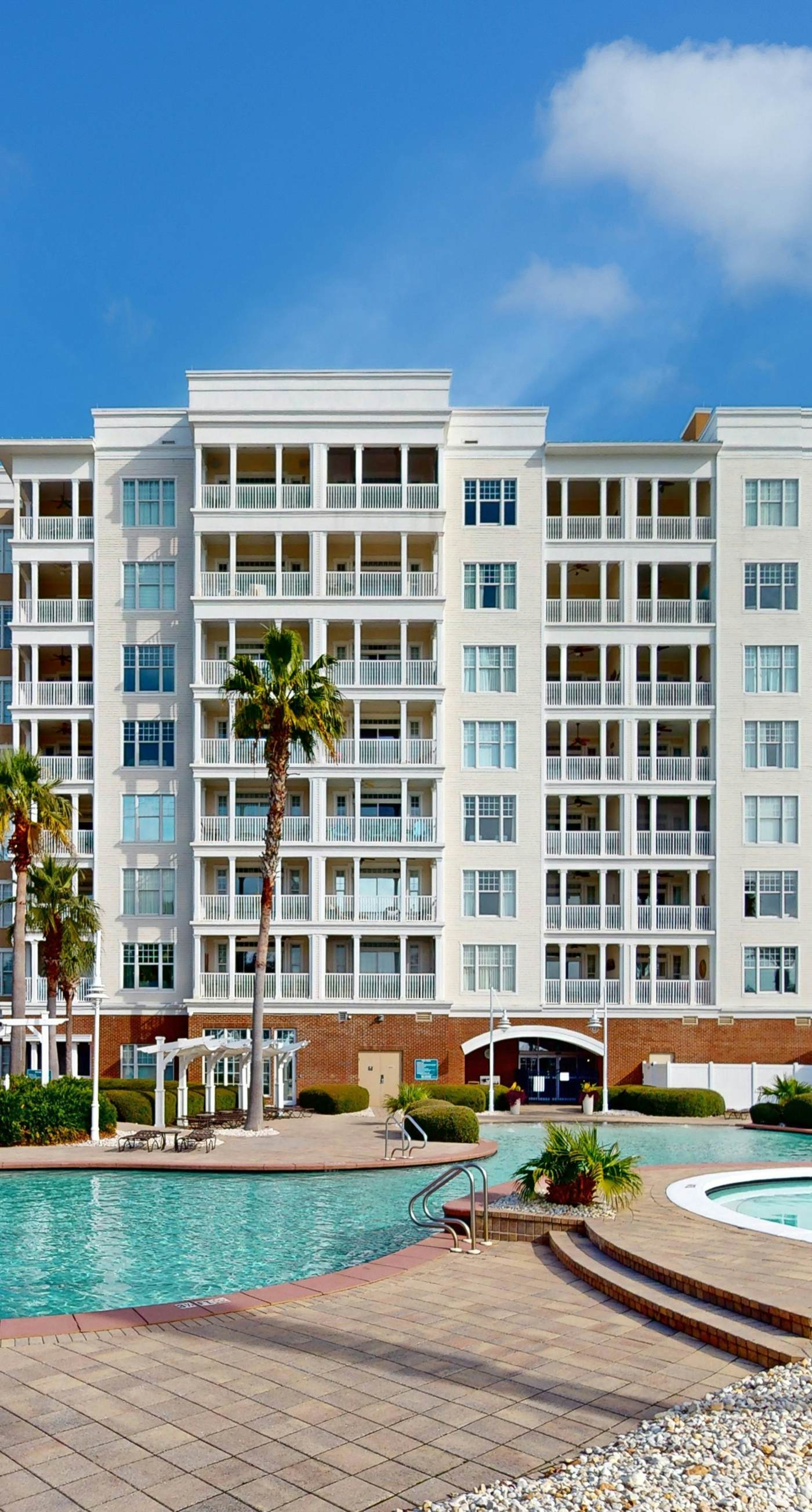 3rd-floor beach view condo with Pool, Hot tub, & private balcony