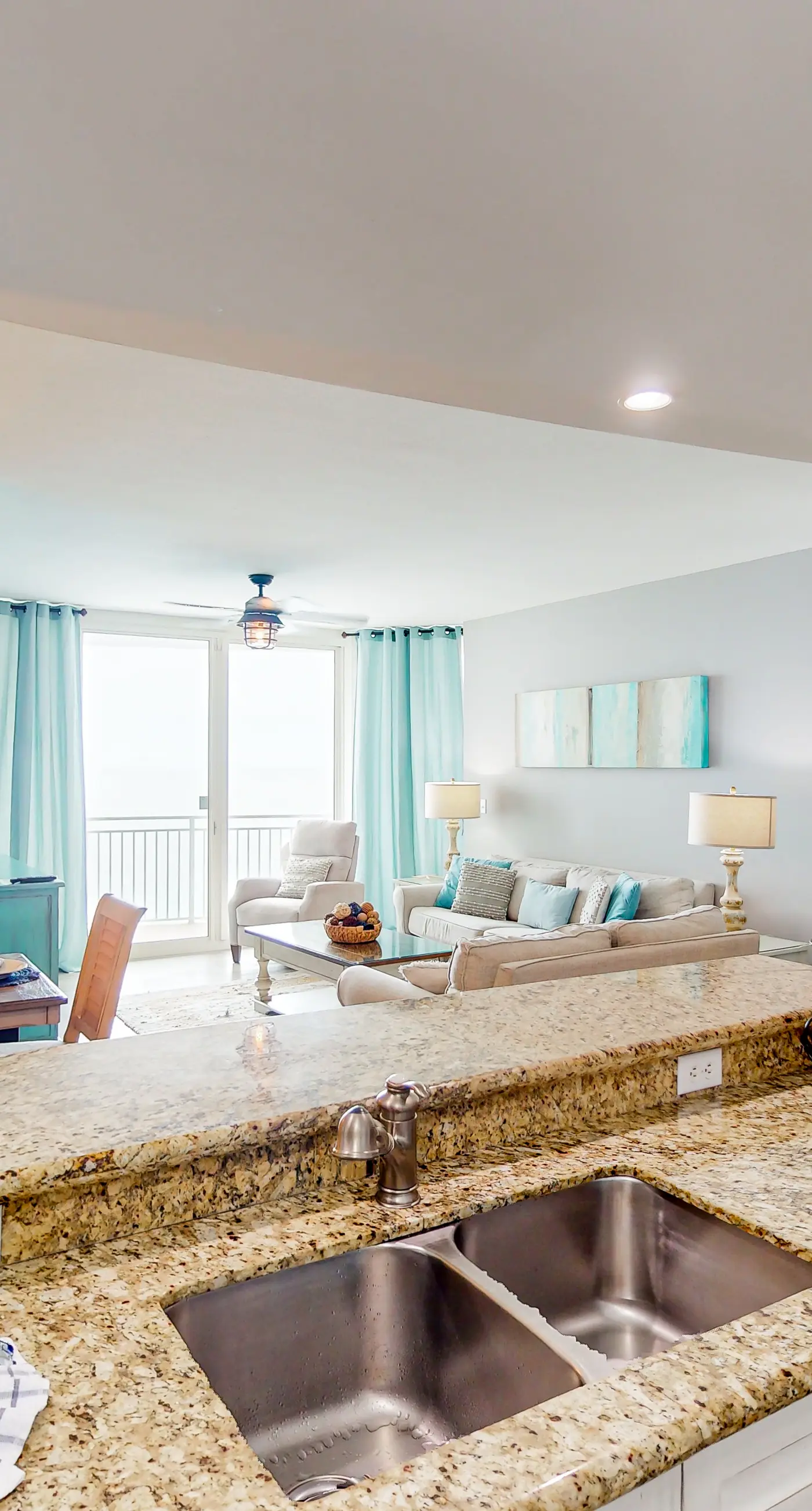 16th-floor condo with Gulf views, beach access, 2 pools, hot tub, & private W&D