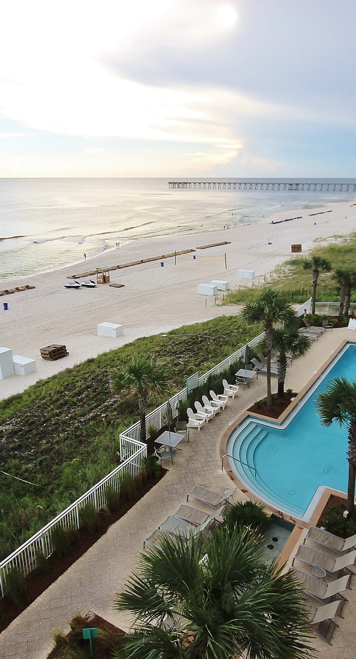 16th-floor condo with Gulf views, beach access, 2 pools, hot tub, & private W&D