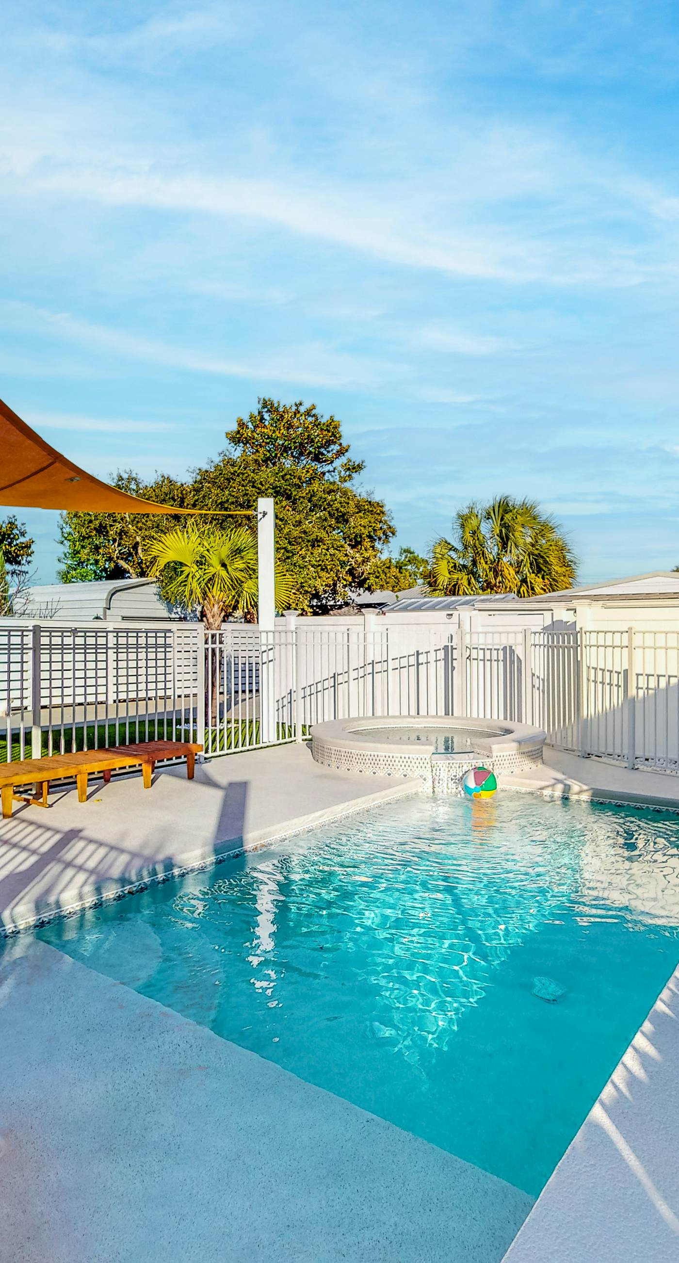 Home with pool, central AC, & washer/dryer - walk minutes to beach