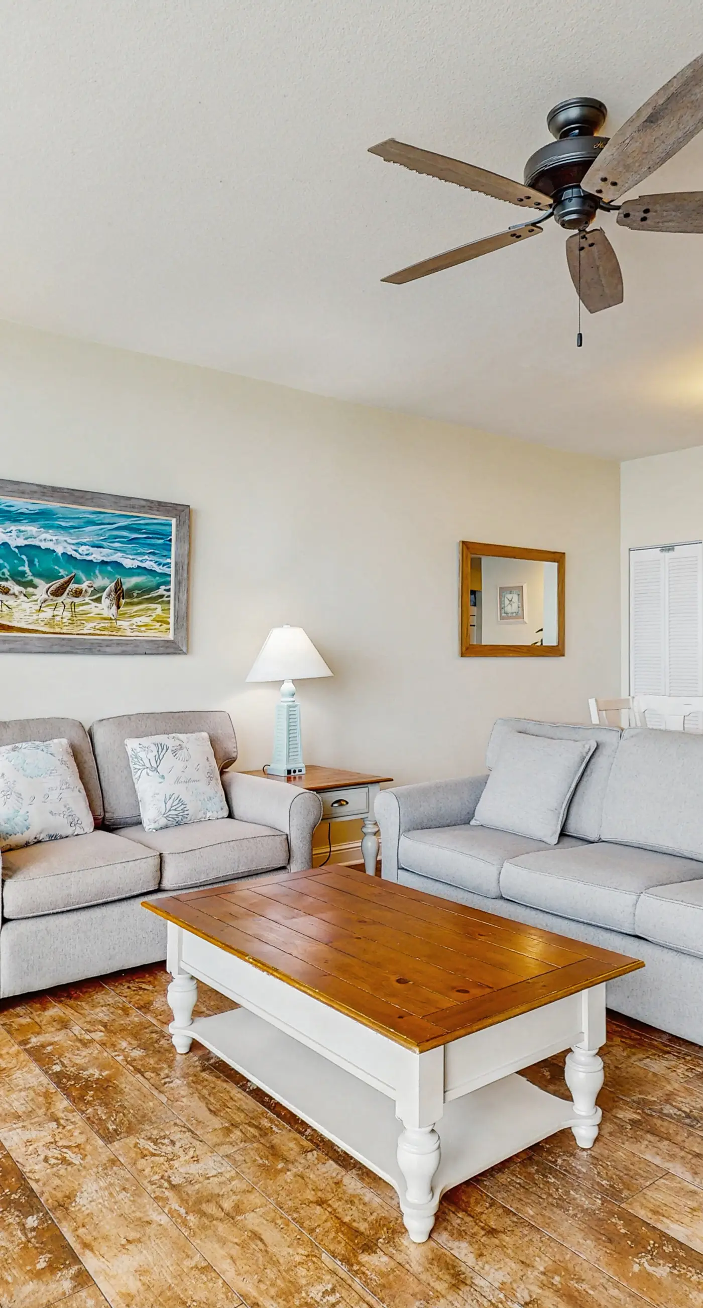 Updated, beachfront condo with pool, hot tub & gym